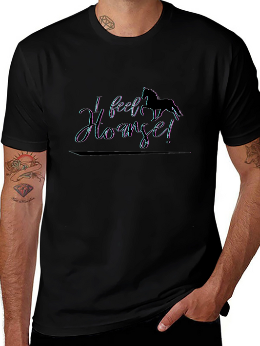 I Feel Horse! Graphic Tee - Black Unisex T-Shirt