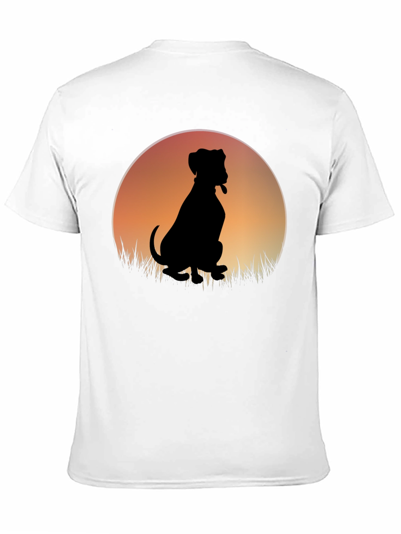 Dog Silhouette T-Shirt - Sunset Graphic Tee