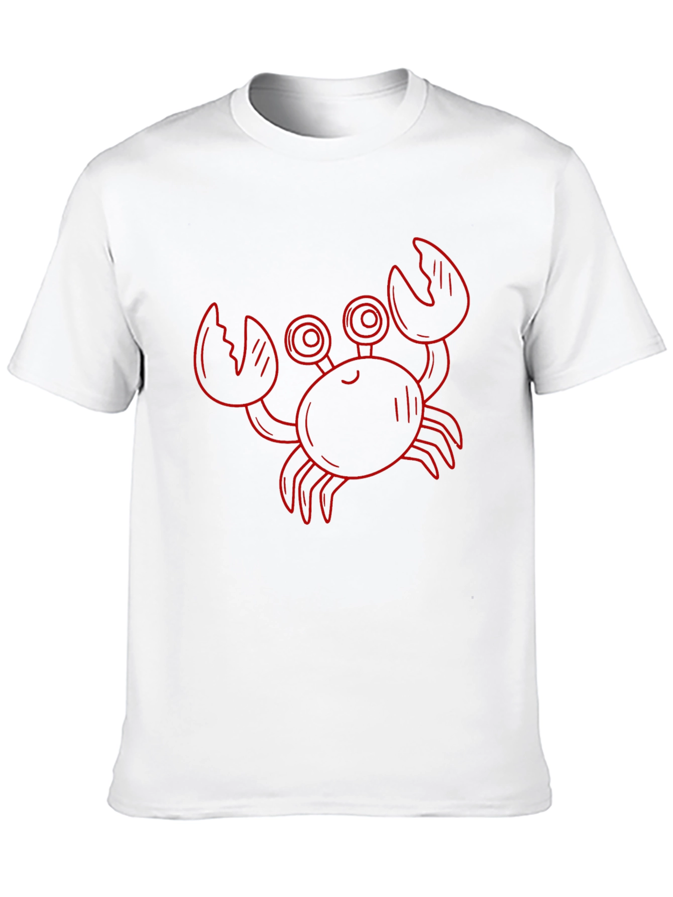 Red Crab Graphic Black T-Shirt