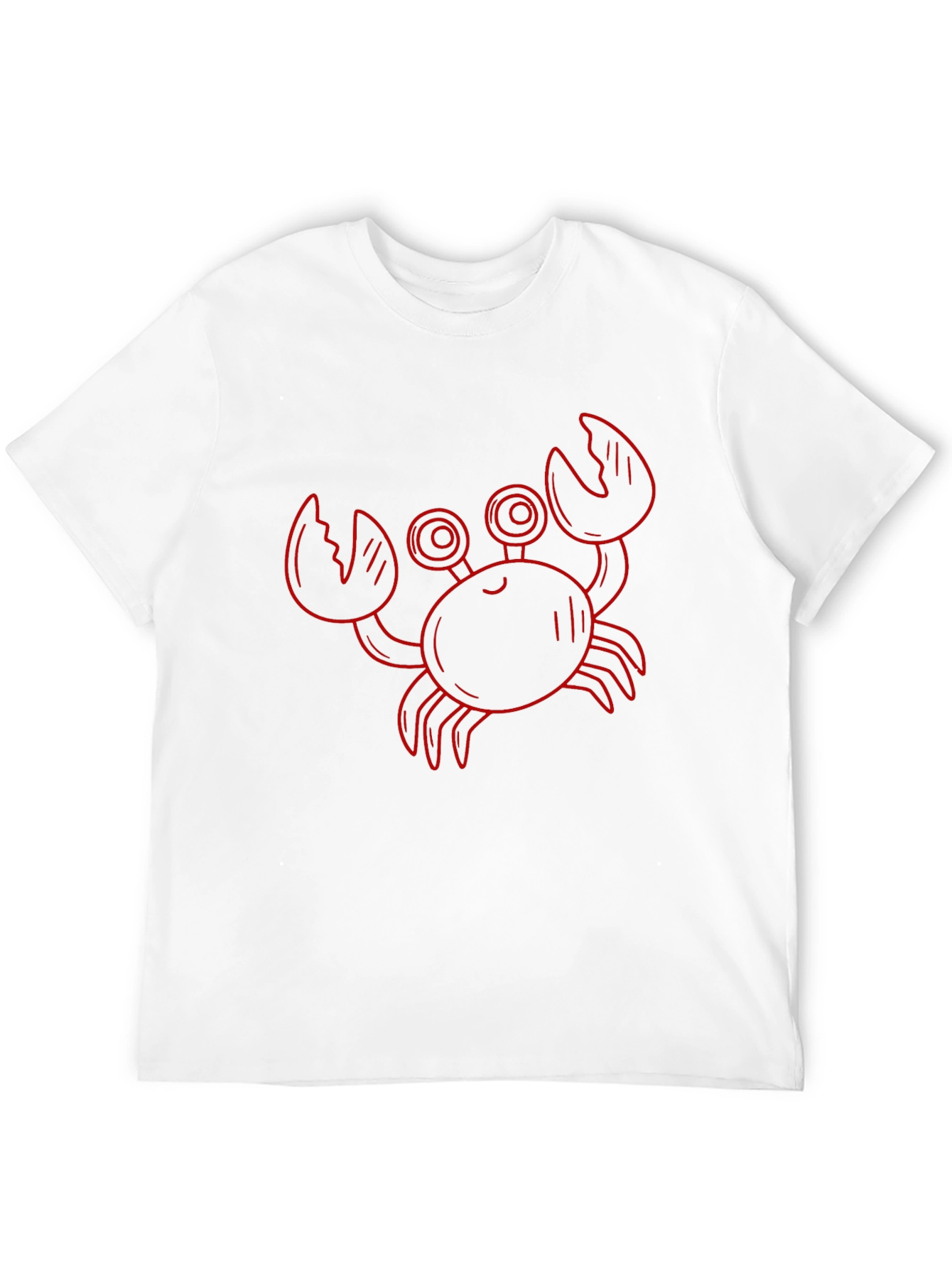 Red Crab Graphic Black T-Shirt