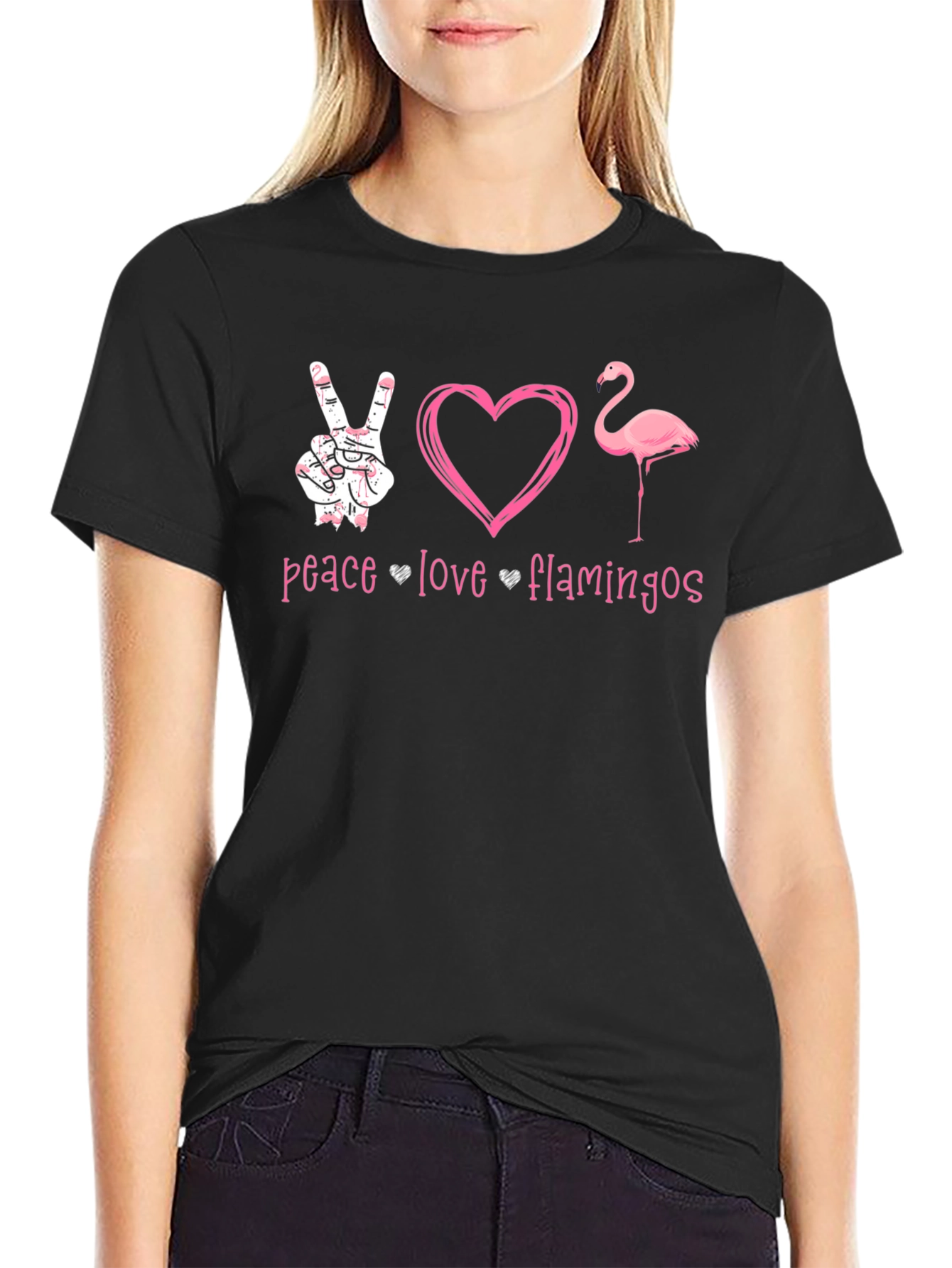 Peace Love Flamingos T-Shirt