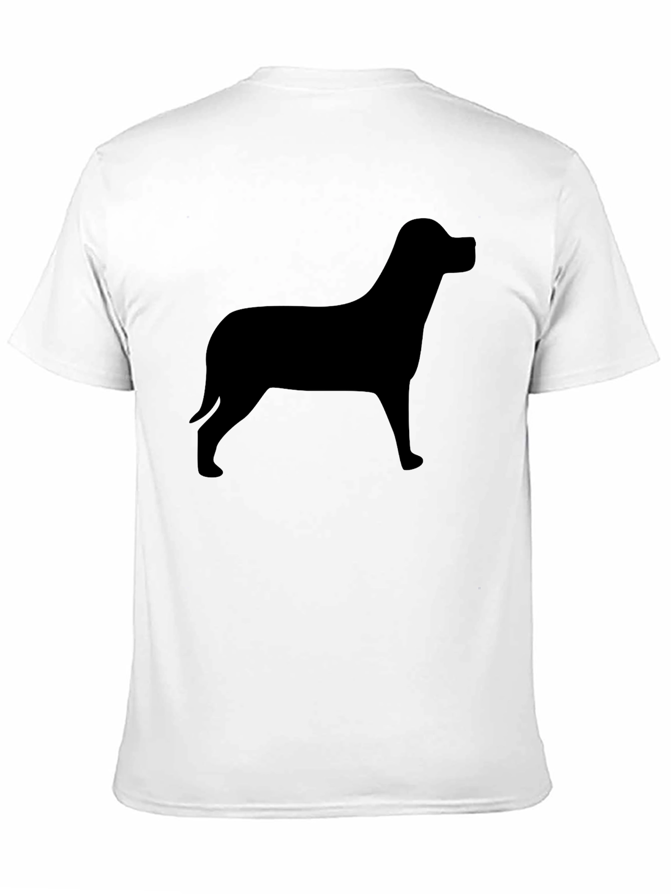 Dog Silhouette Graphic Tee - Mens Black T-Shirt