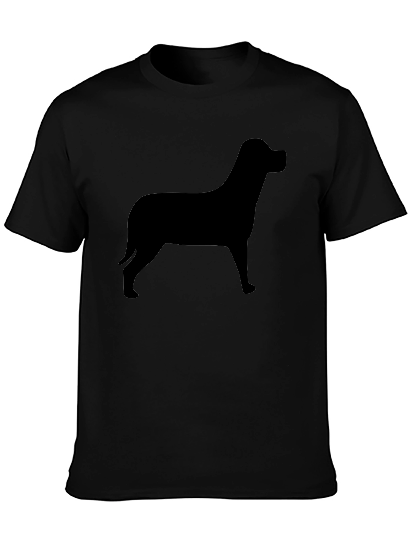 Dog Silhouette Graphic Tee - Mens Black T-Shirt