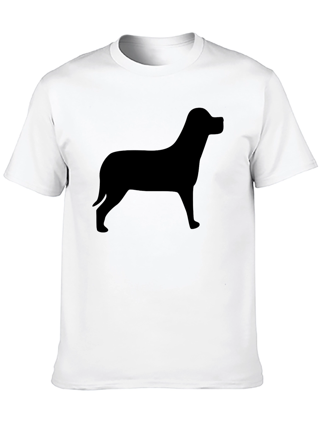 Dog Silhouette Graphic Tee - Mens Black T-Shirt