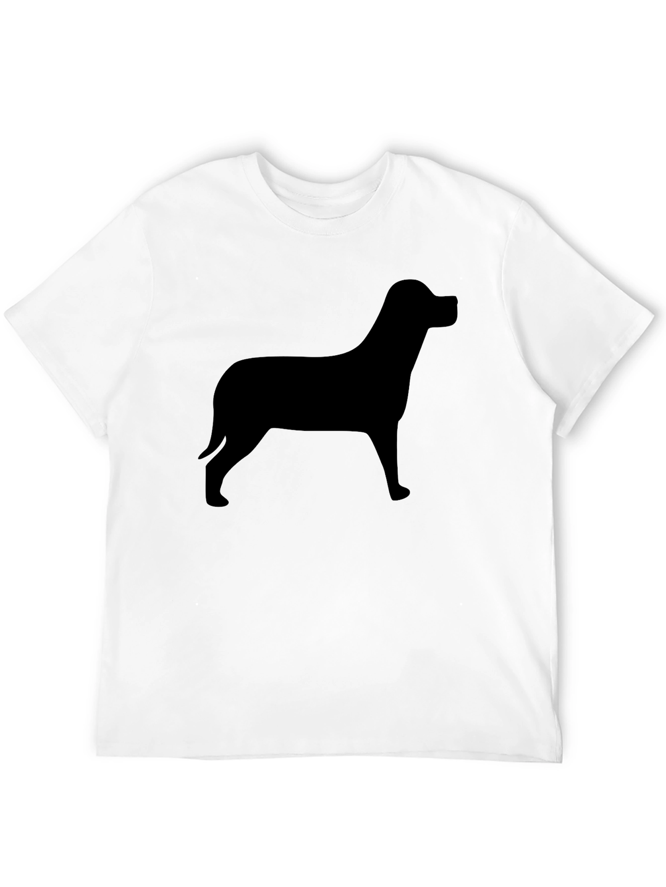 Dog Silhouette Graphic Tee - Mens Black T-Shirt