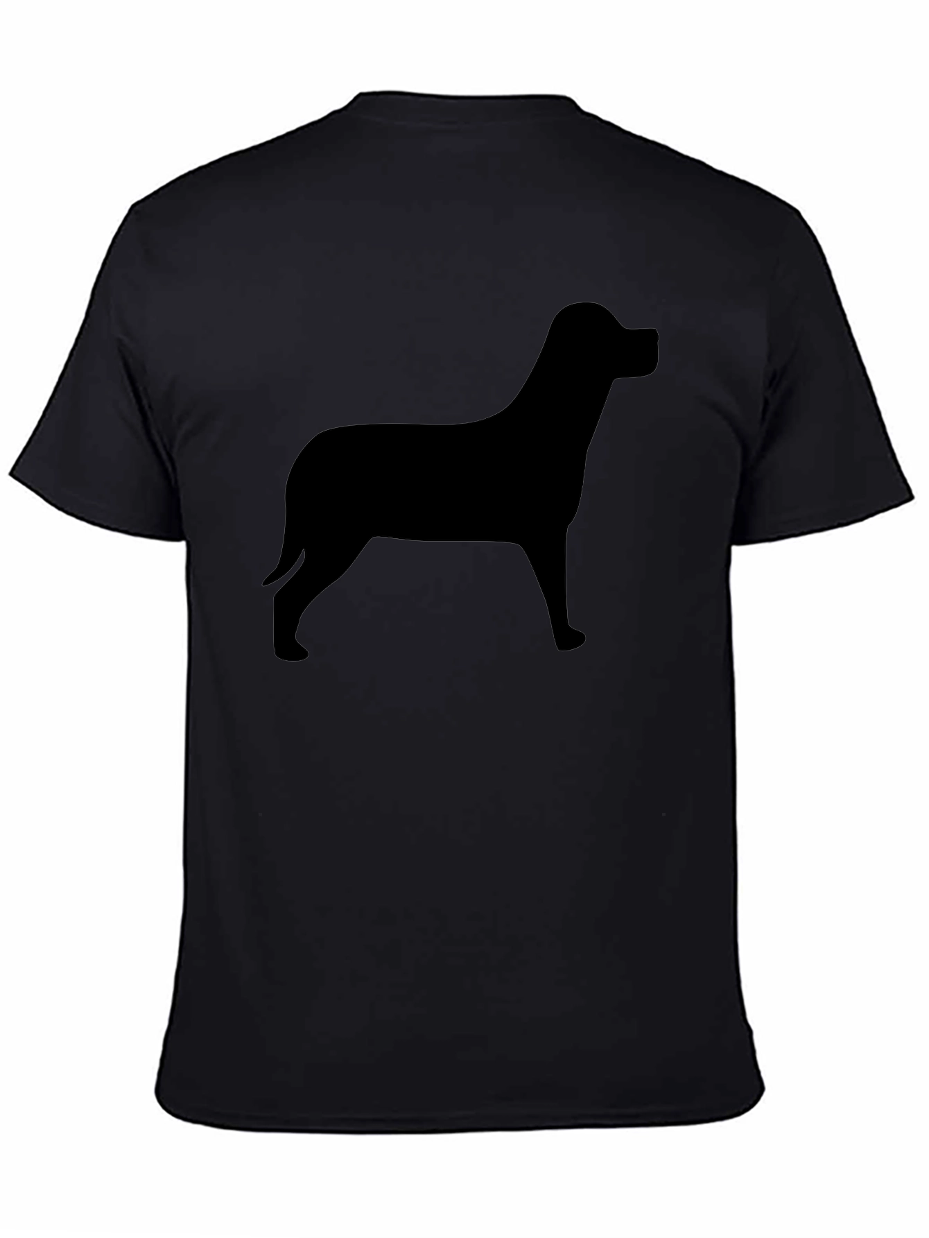 Dog Silhouette Graphic Tee - Mens Black T-Shirt