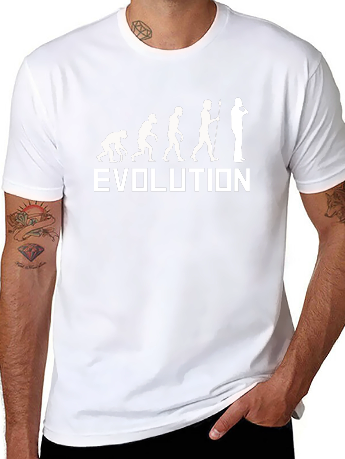 Evolution Mens Black Graphic T-Shirt