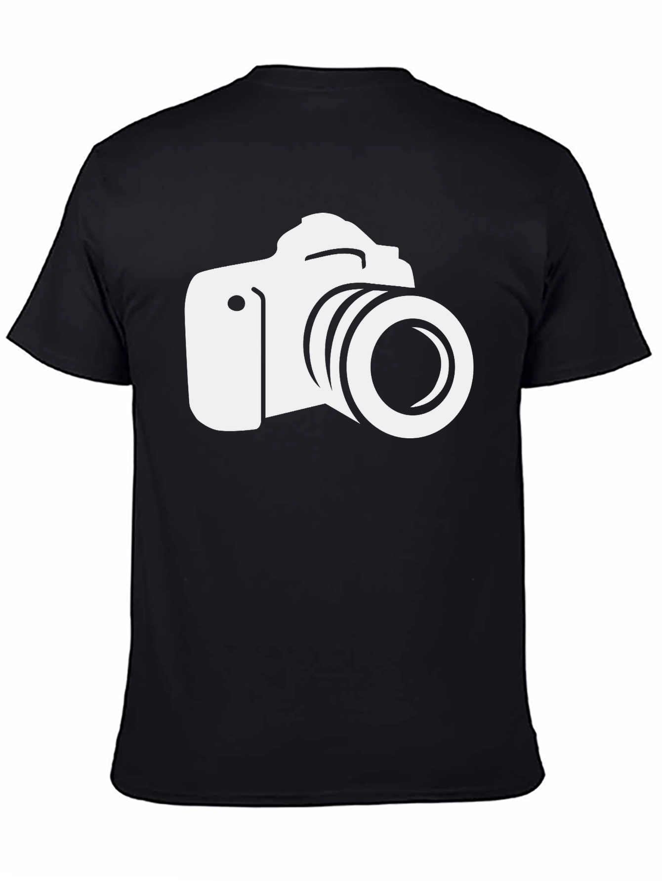 Camera Graphic T-Shirt - Black Cotton Tee