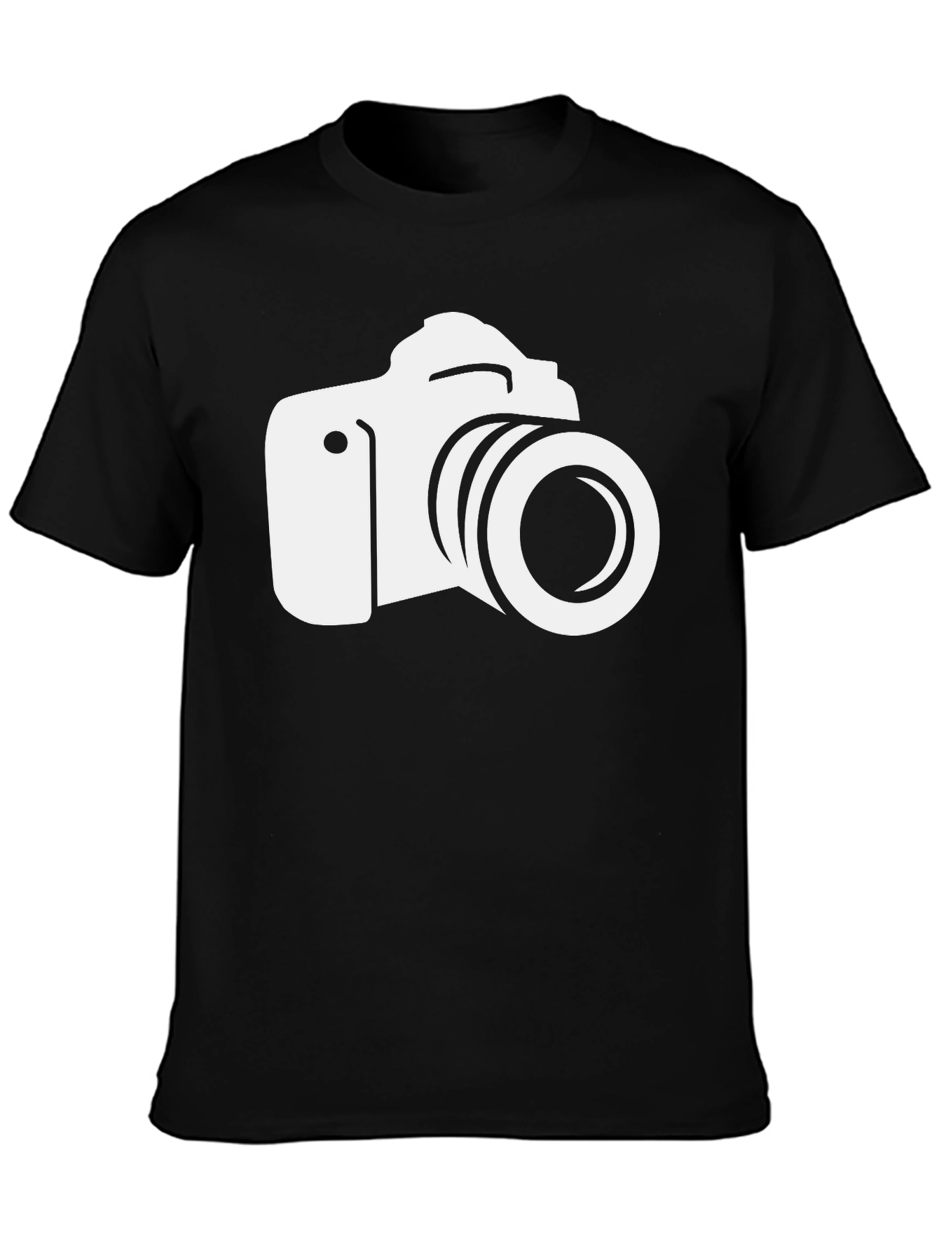 Camera Graphic T-Shirt - Black Cotton Tee