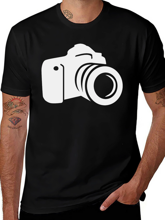 Camera Graphic T-Shirt - Black Cotton Tee