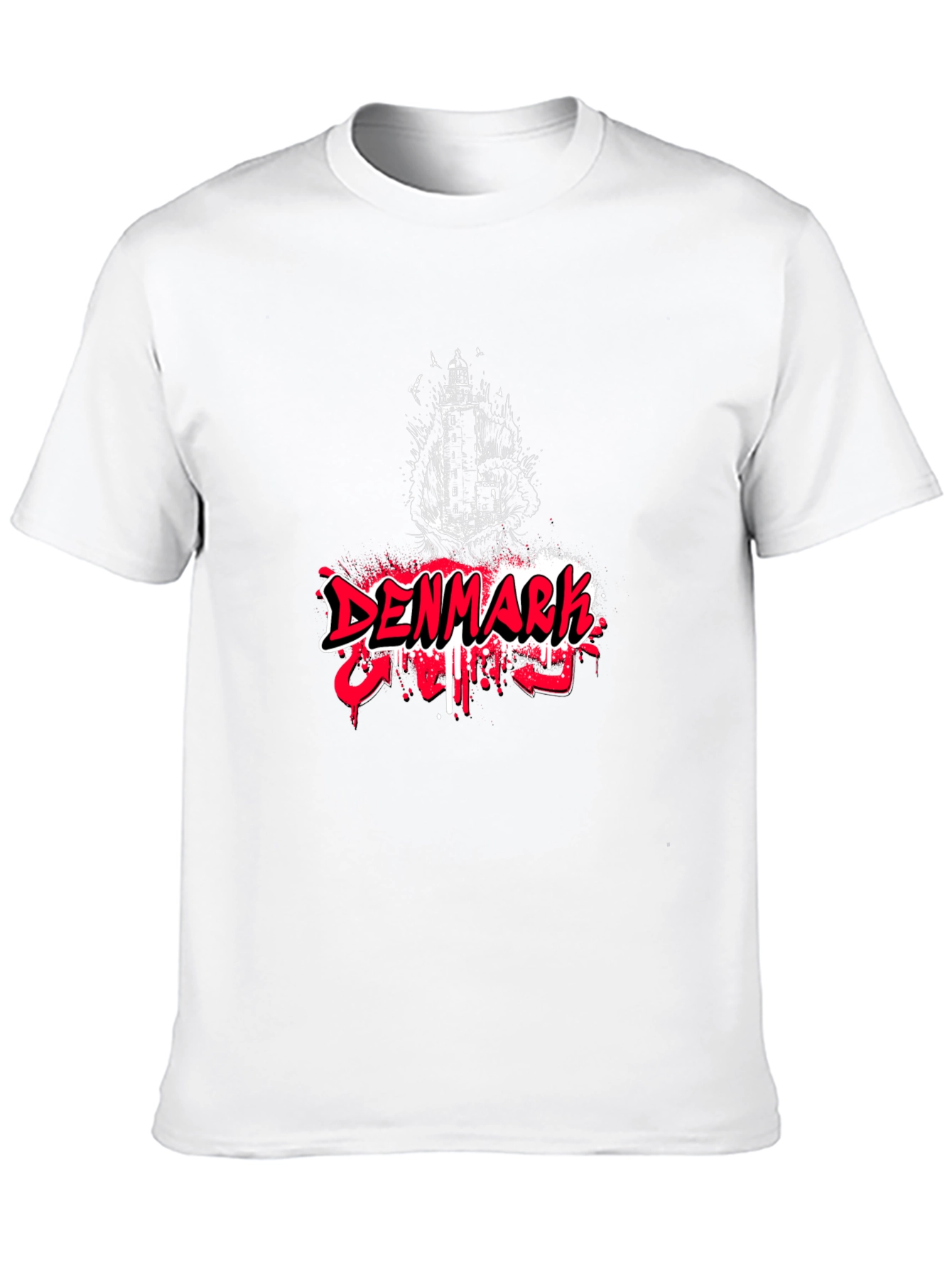 Denmark Graphic Tee - Black Cotton Blend