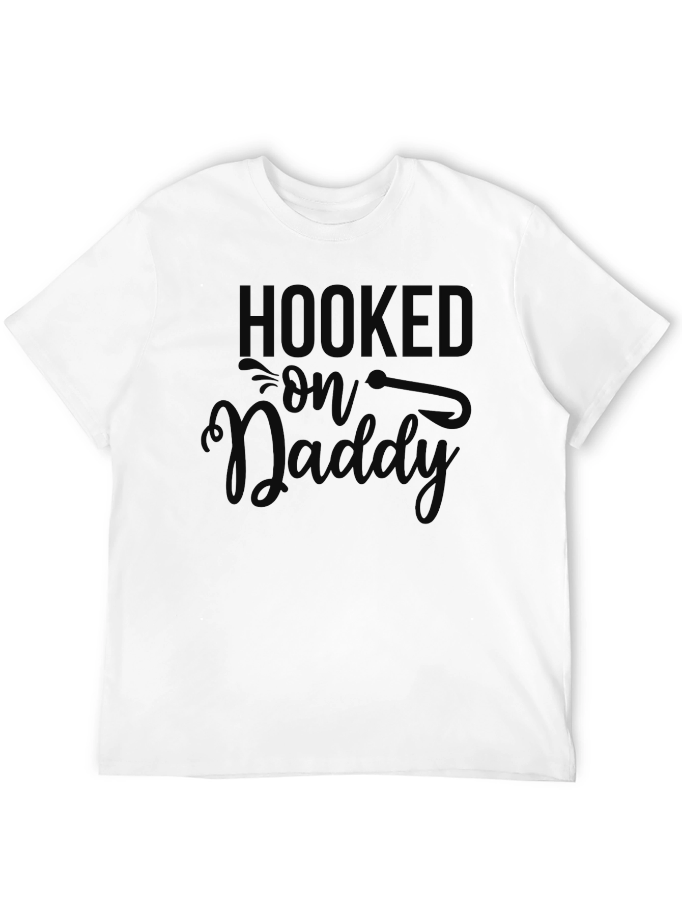 Hooked on Daddy - Mens Black Graphic Tee