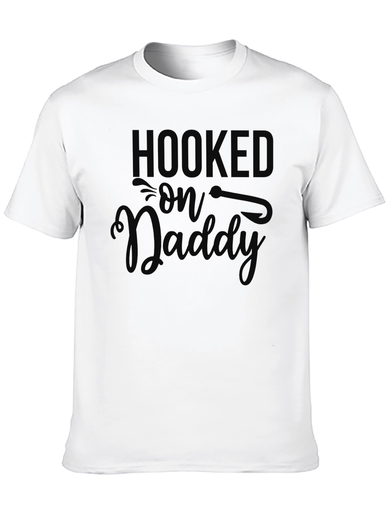 Hooked on Daddy - Mens Black Graphic Tee