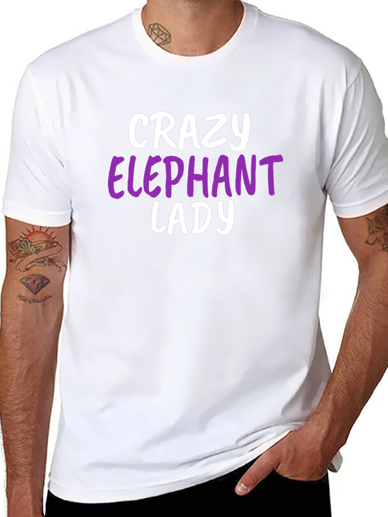 Crazy Elephant Lady T-Shirt - Animal Lover Tee