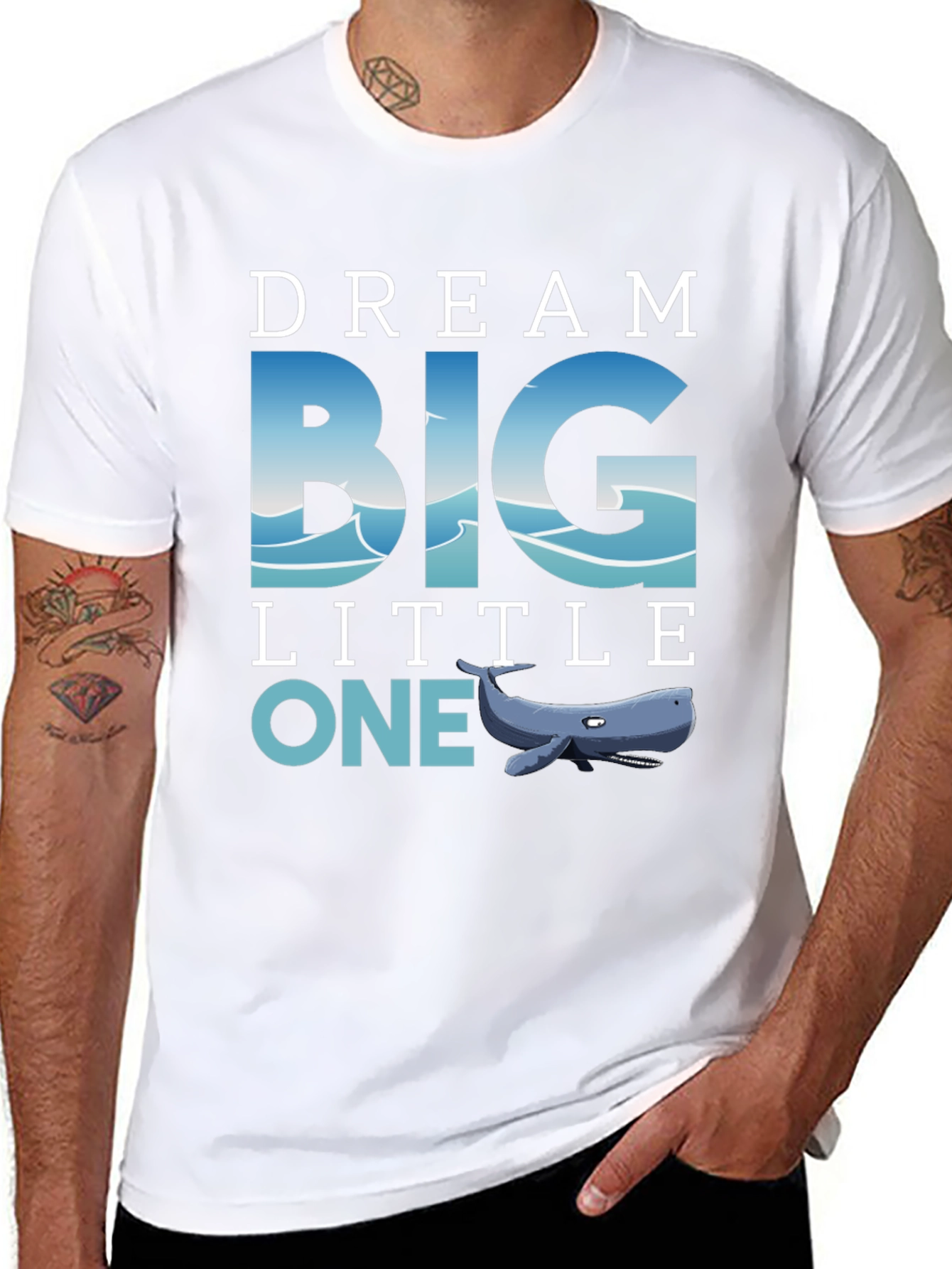 Dream Big Little One Whale Graphic Tee