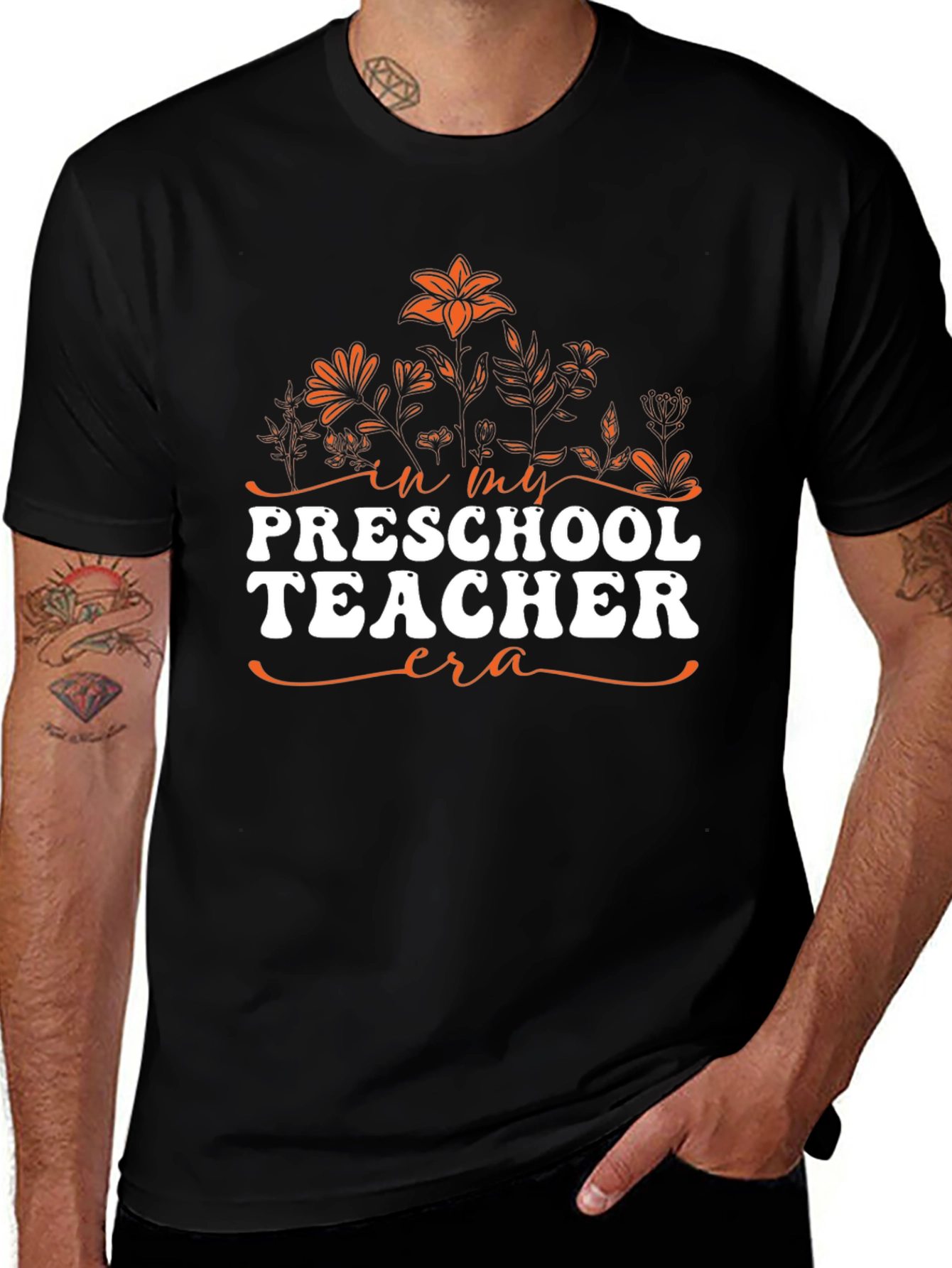 Preschool Teacher Era Graphic T-Shirt