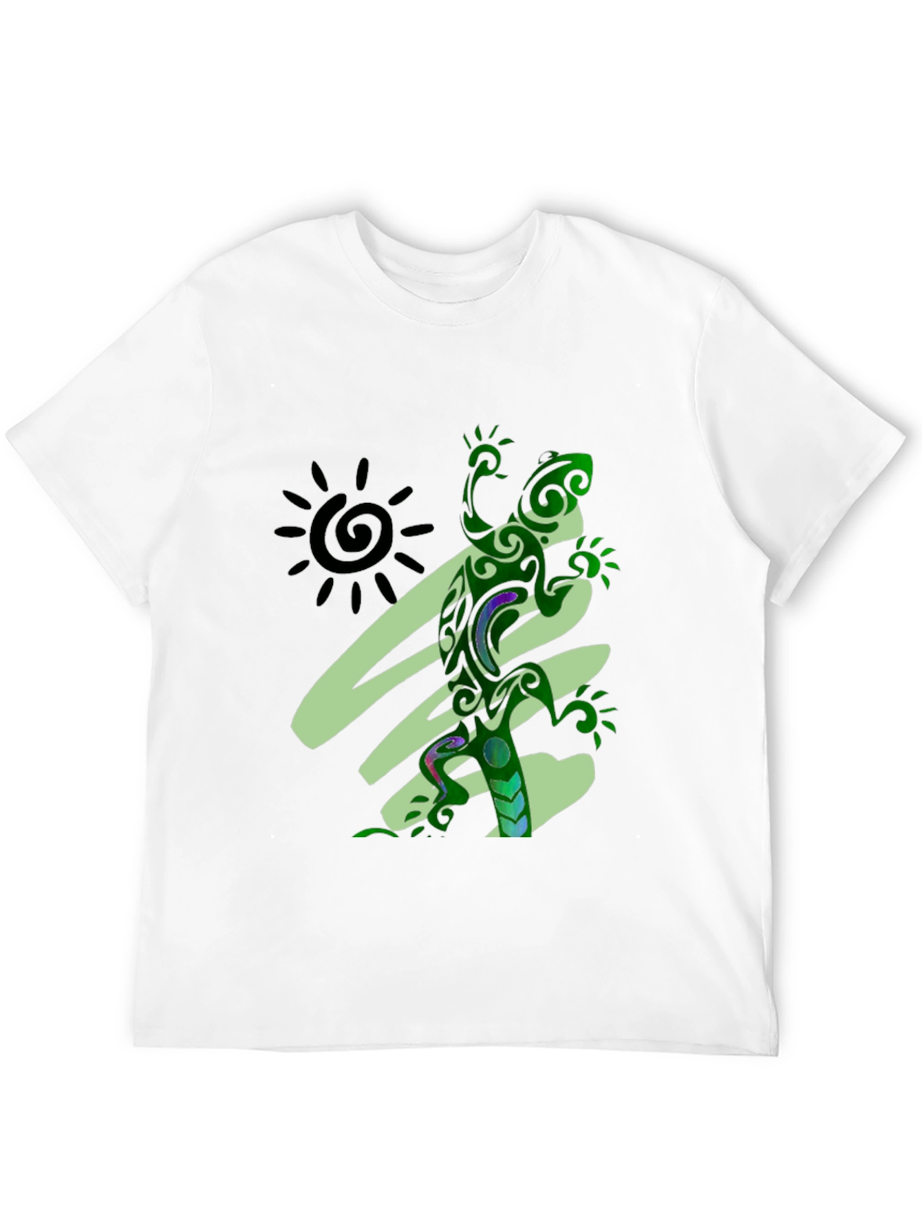 Tribal Lizard Graphic Tee - Unique Design