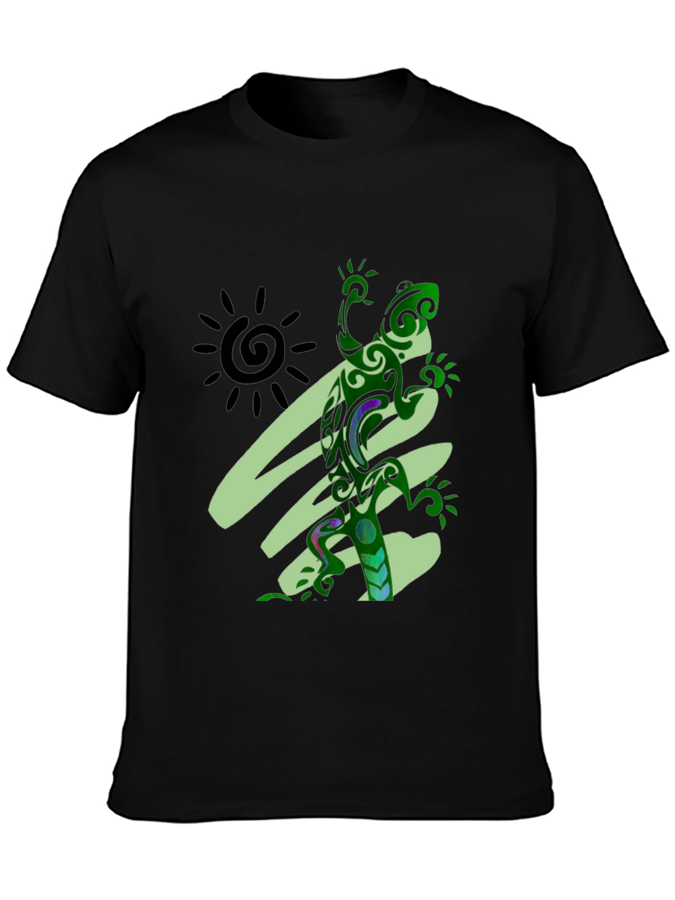 Tribal Lizard Graphic Tee - Unique Design