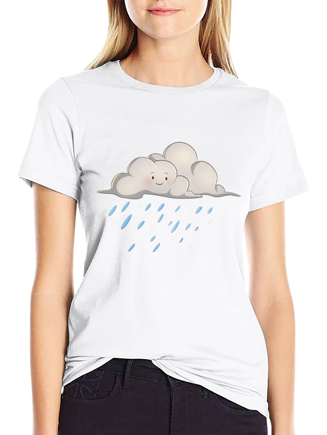 Cloudy Rainday T-Shirt - Unisex Black Tee