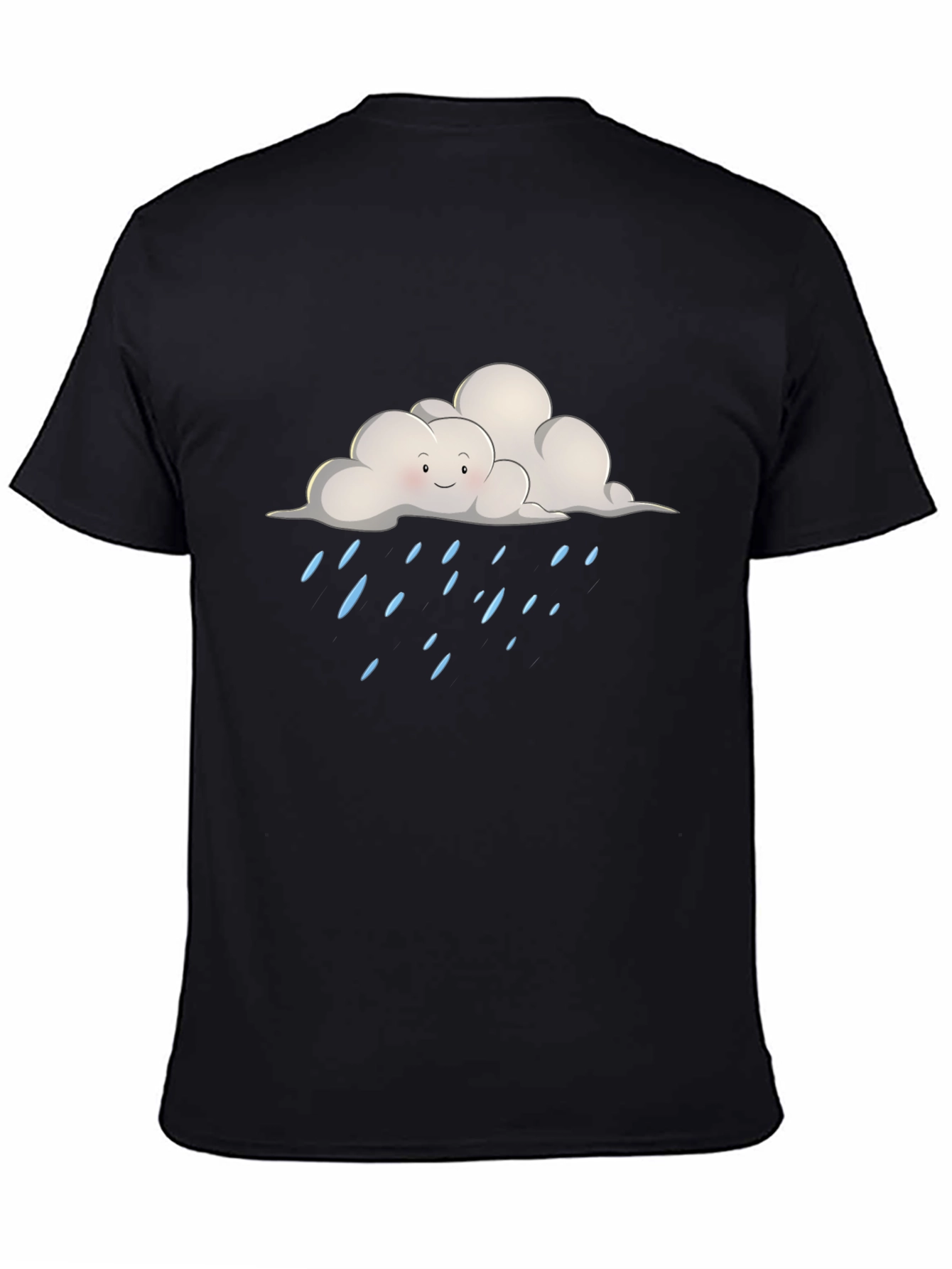 Cloudy Rainday T-Shirt - Unisex Black Tee
