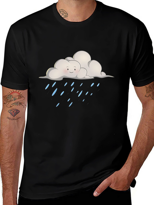 Cloudy Rainday T-Shirt - Unisex Black Tee