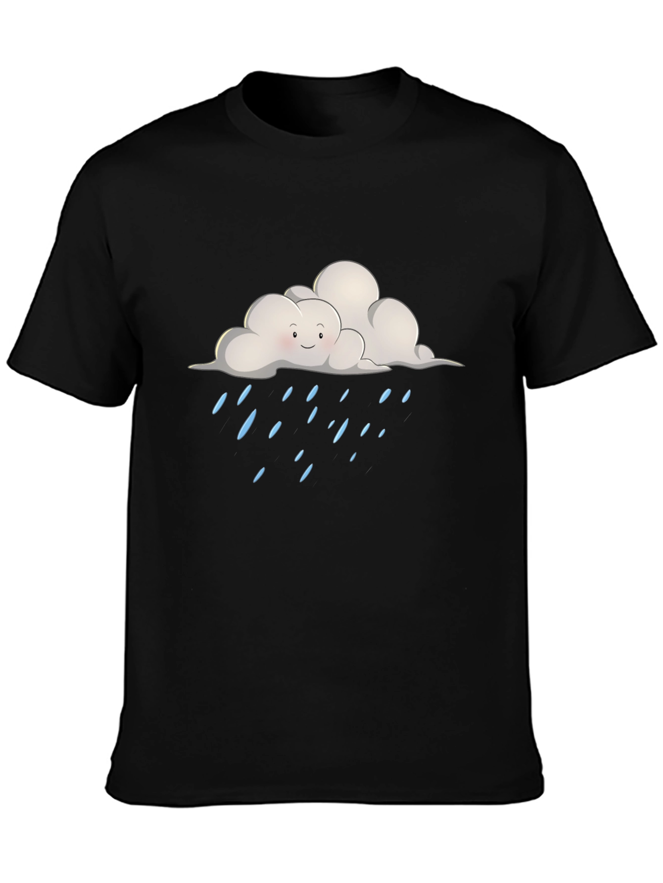 Cloudy Rainday T-Shirt - Unisex Black Tee