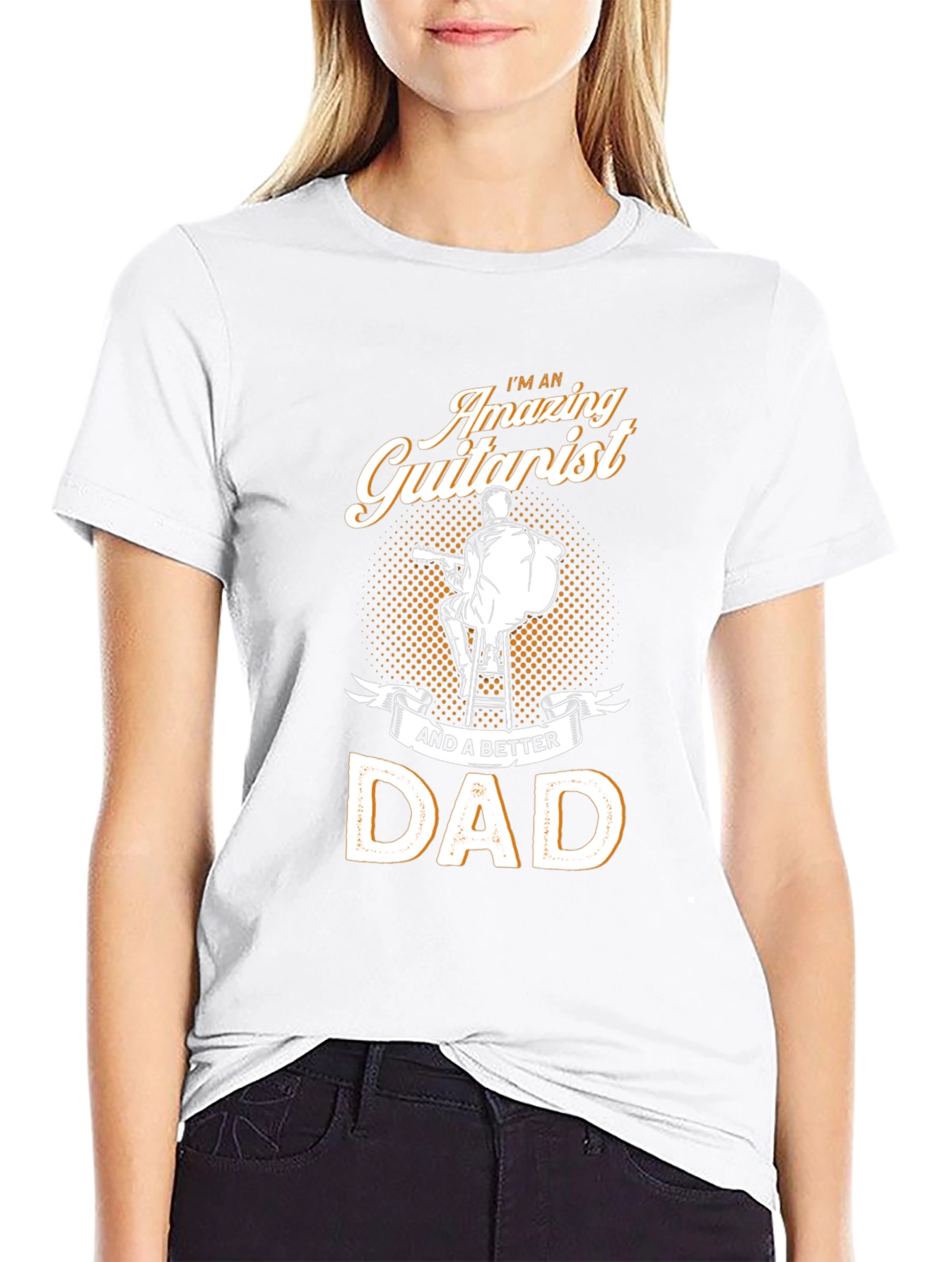 Amazing Guitarist Dad Black T-Shirt