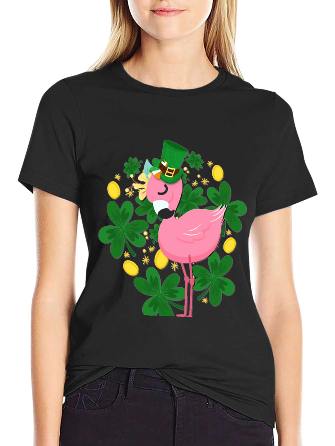 St. Patricks Day Flamingo T-Shirt