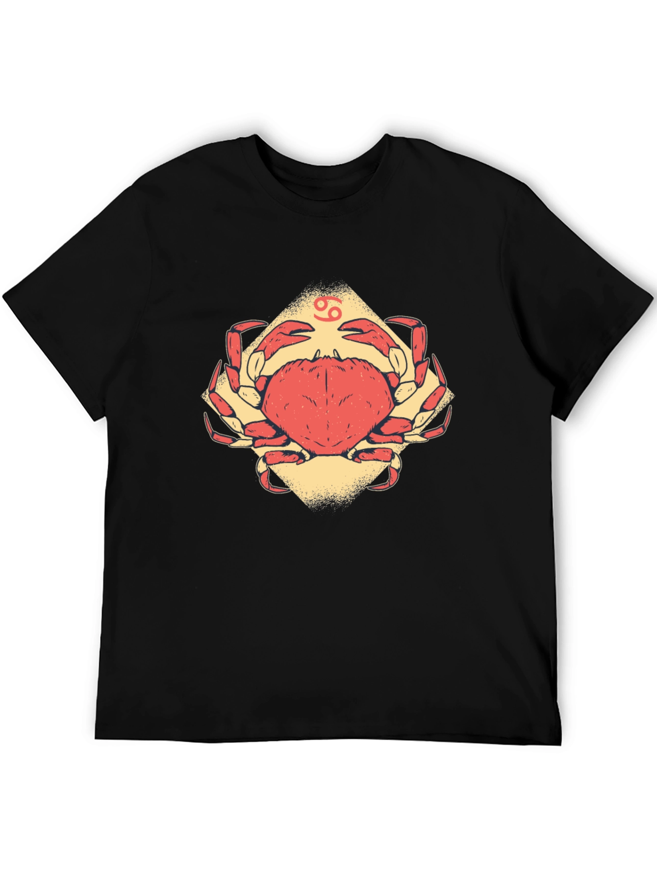 Cancer Zodiac Graphic Tee - Black Cotton T-Shirt