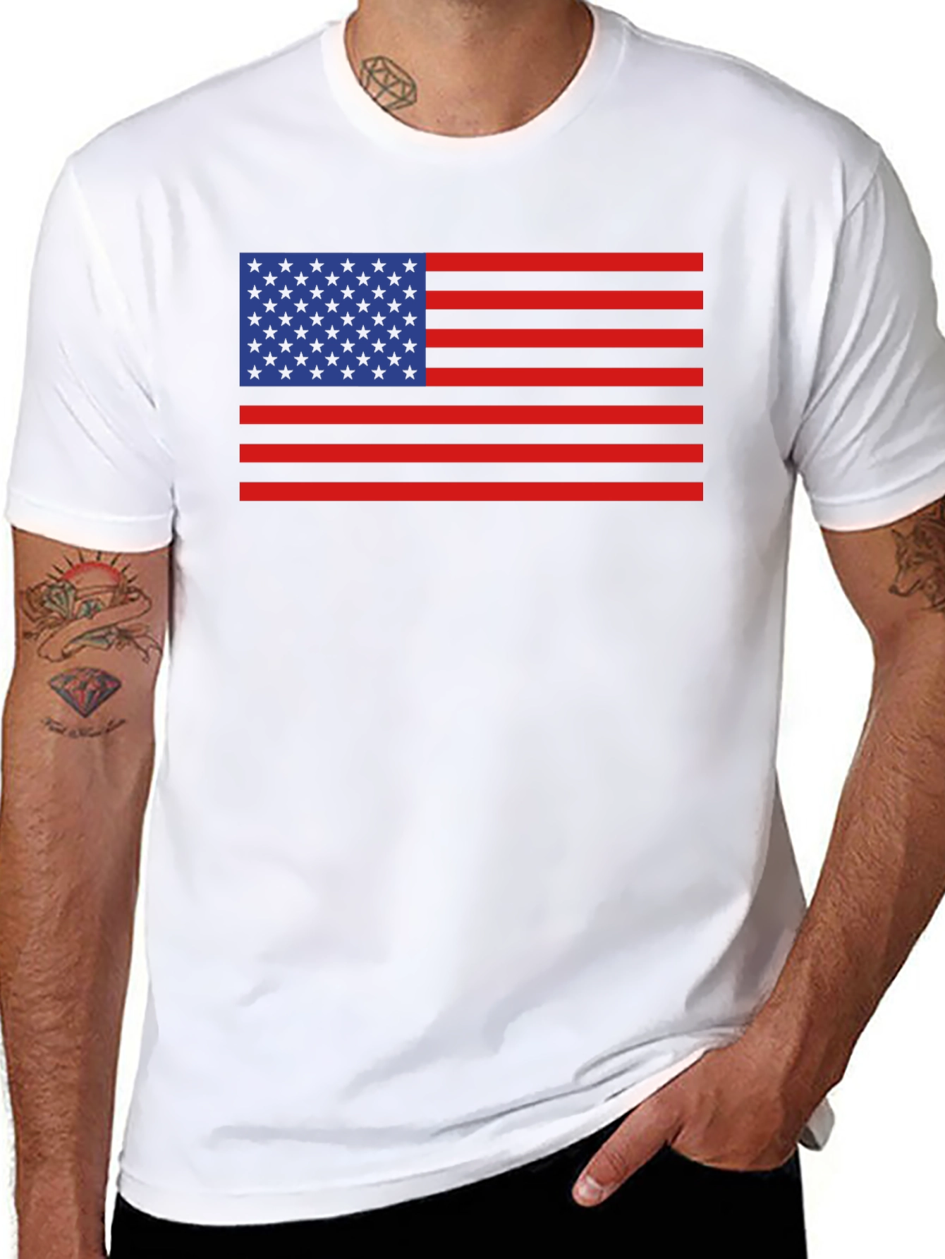 American Flag T-Shirt Patriotic USA Pride Tee