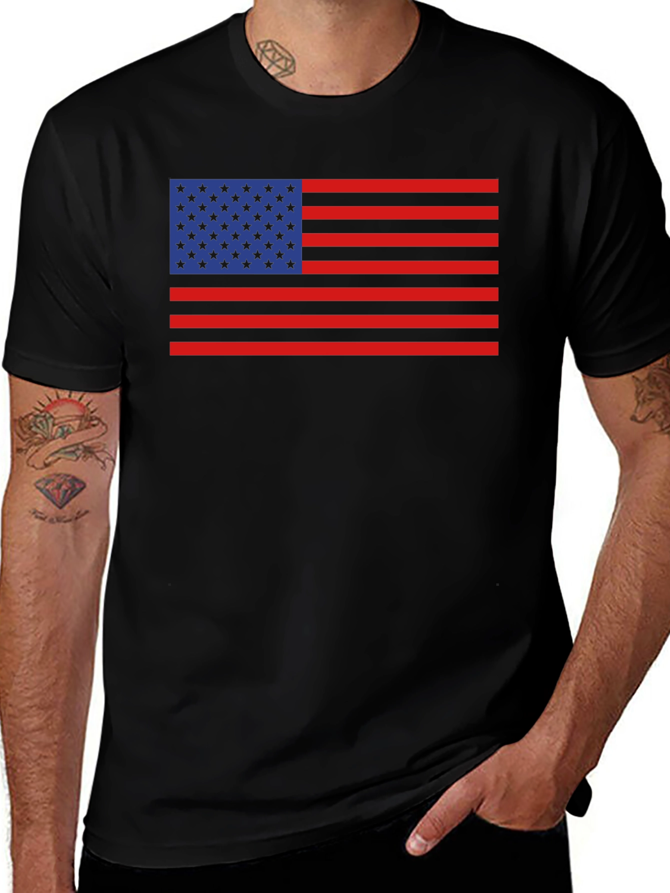 American Flag T-Shirt Patriotic USA Pride Tee