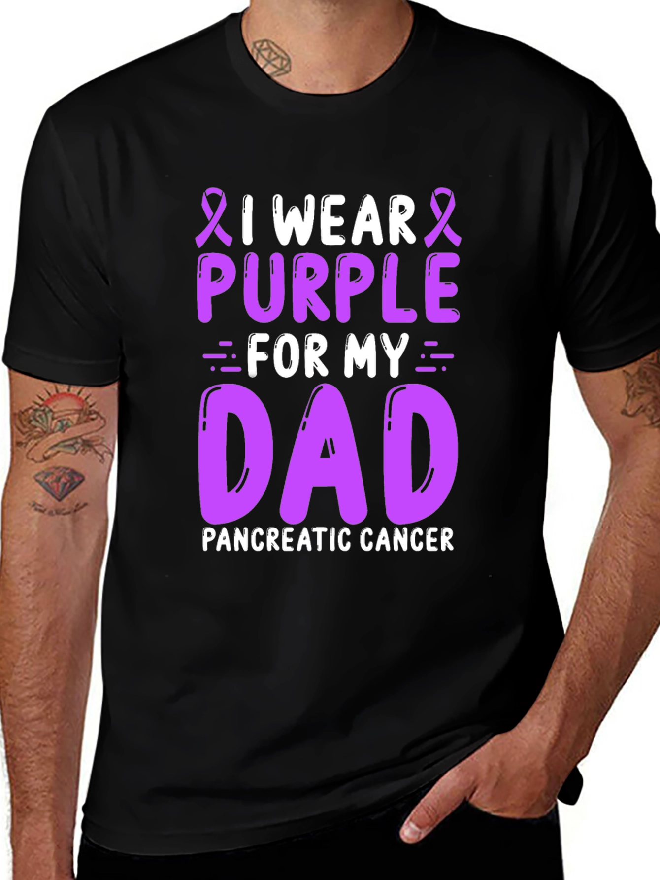 I Wear Purple for My Dad T-Shirt