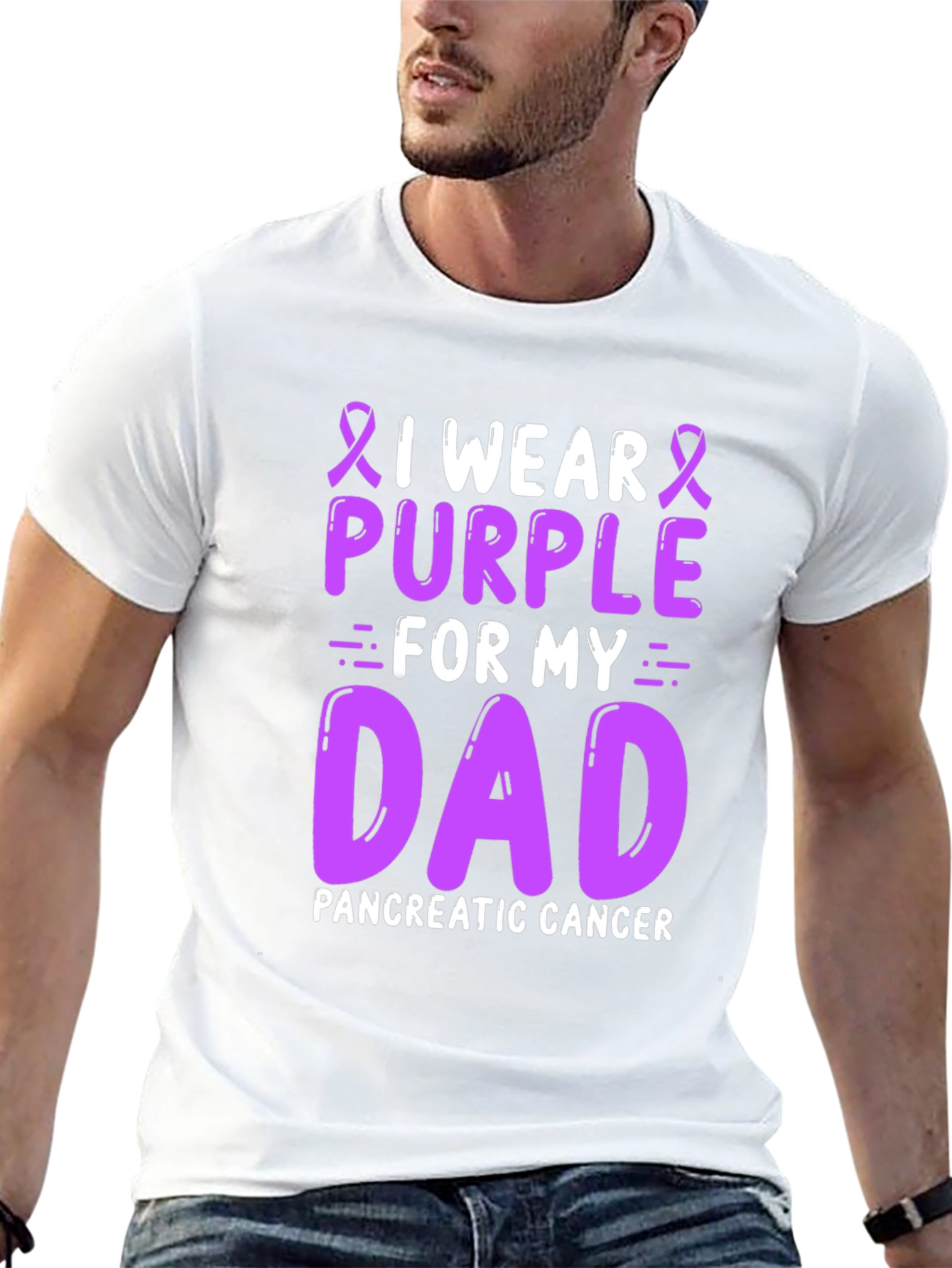 I Wear Purple for My Dad T-Shirt