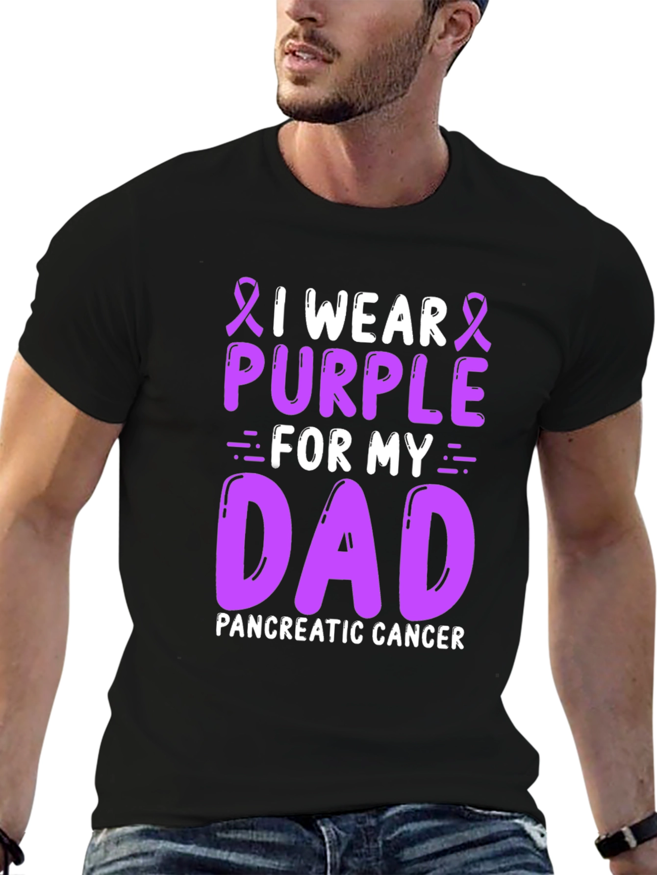 I Wear Purple for My Dad T-Shirt