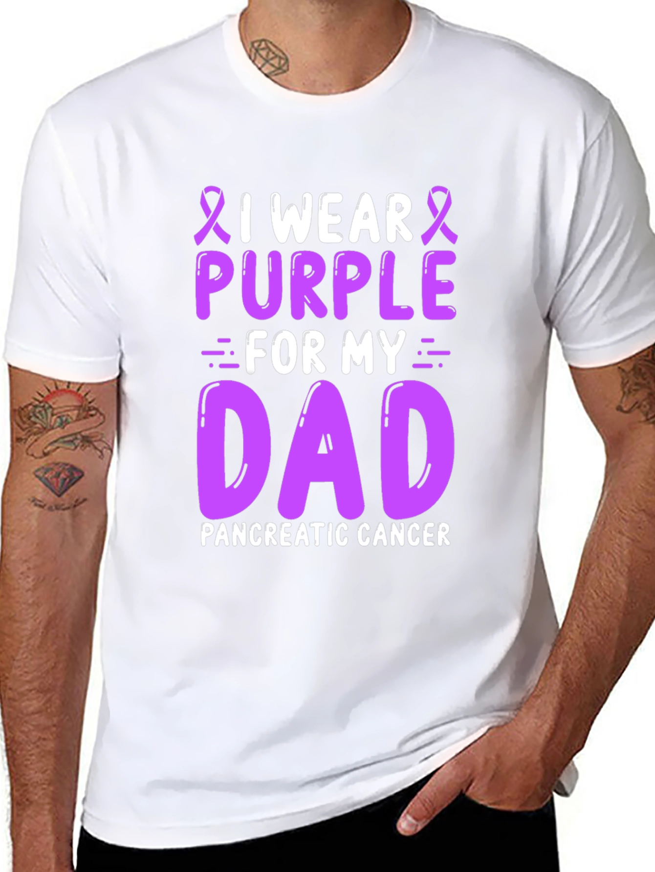 I Wear Purple for My Dad T-Shirt