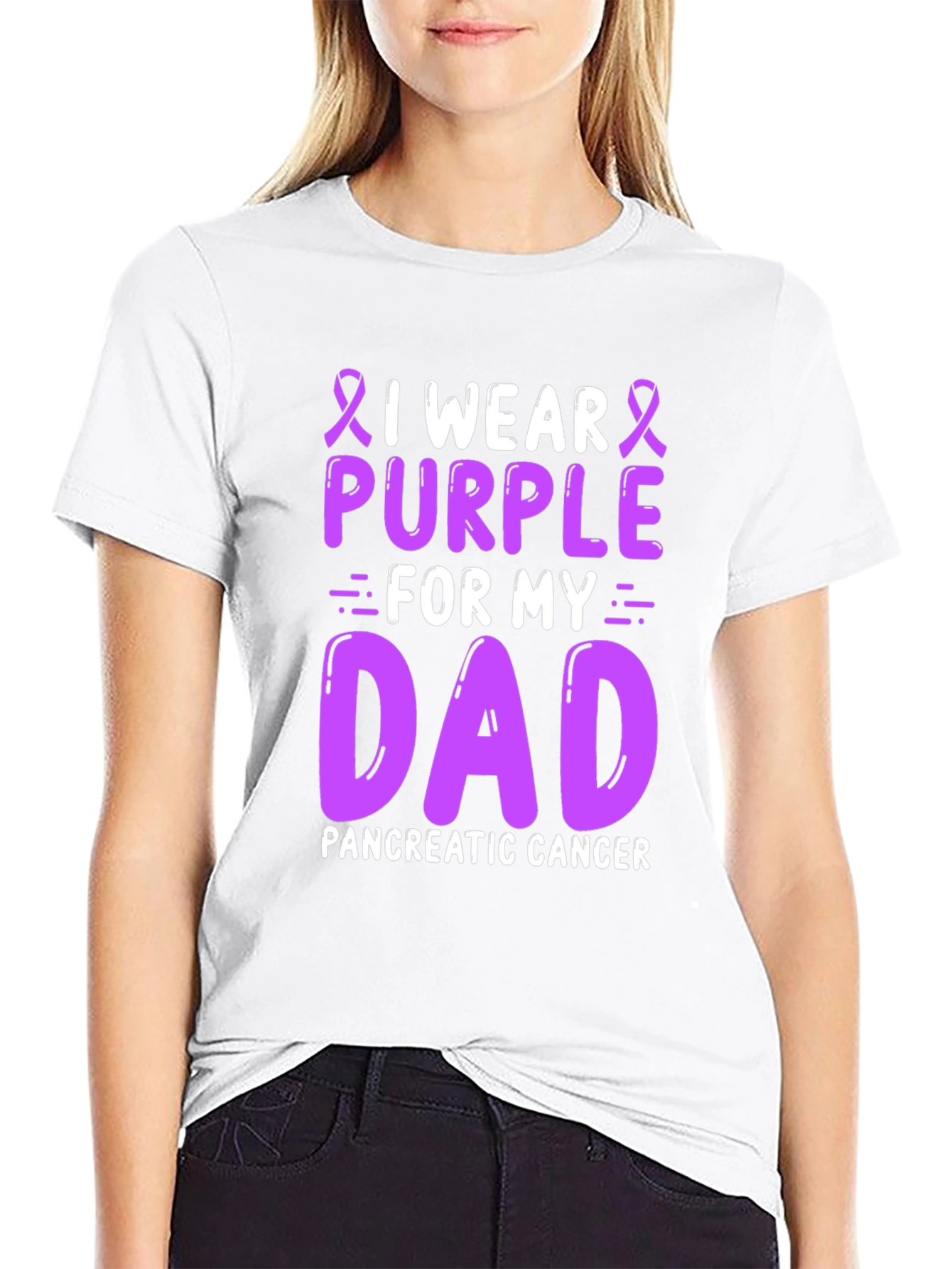 I Wear Purple for My Dad T-Shirt