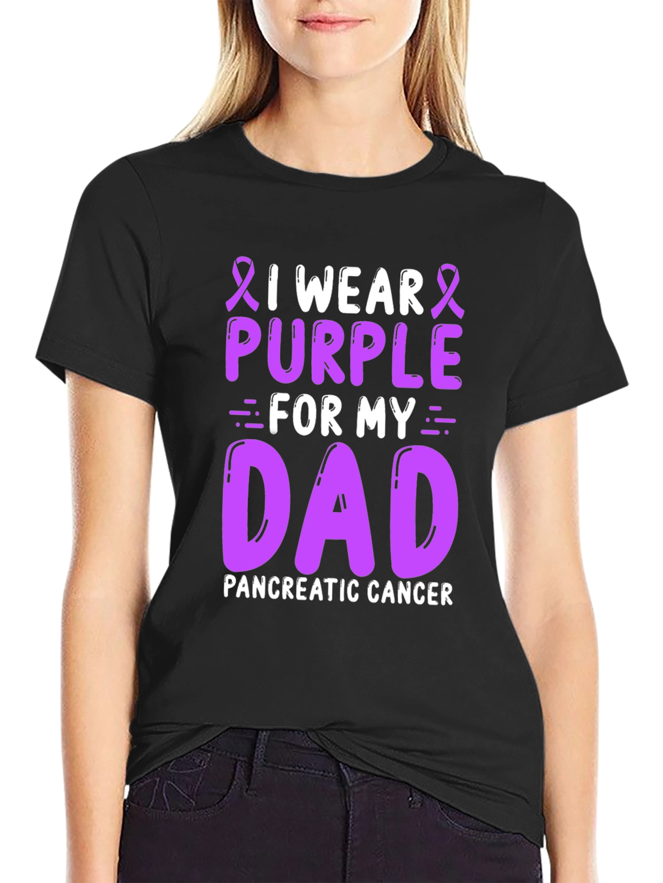 I Wear Purple for My Dad T-Shirt