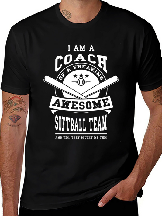 Awesome Coach Softball Team T-Shirt