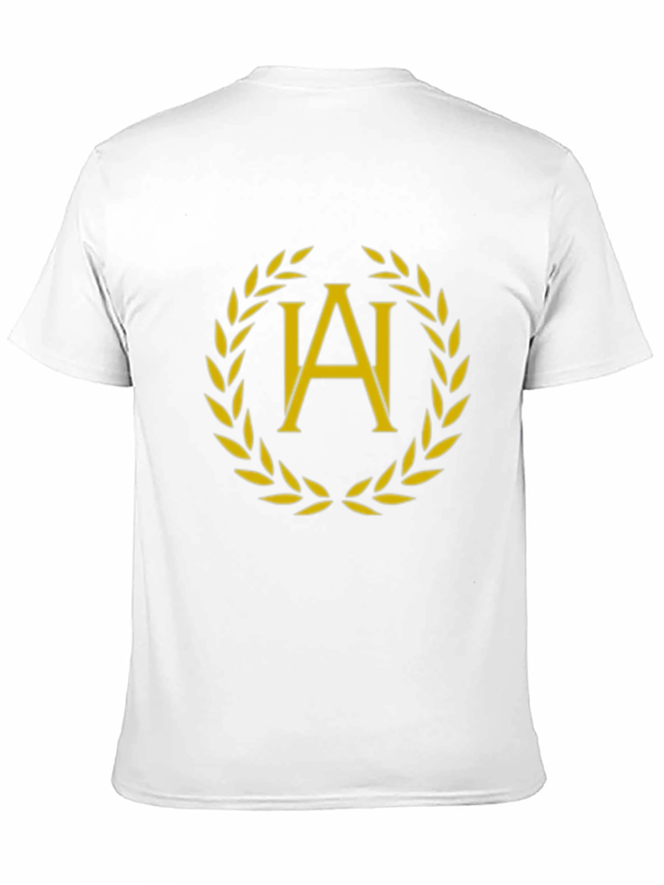 Elegant Laurel Wreath Initial T-Shirt