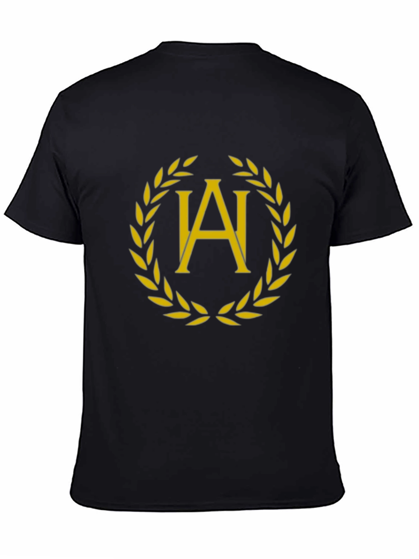 Elegant Laurel Wreath Initial T-Shirt