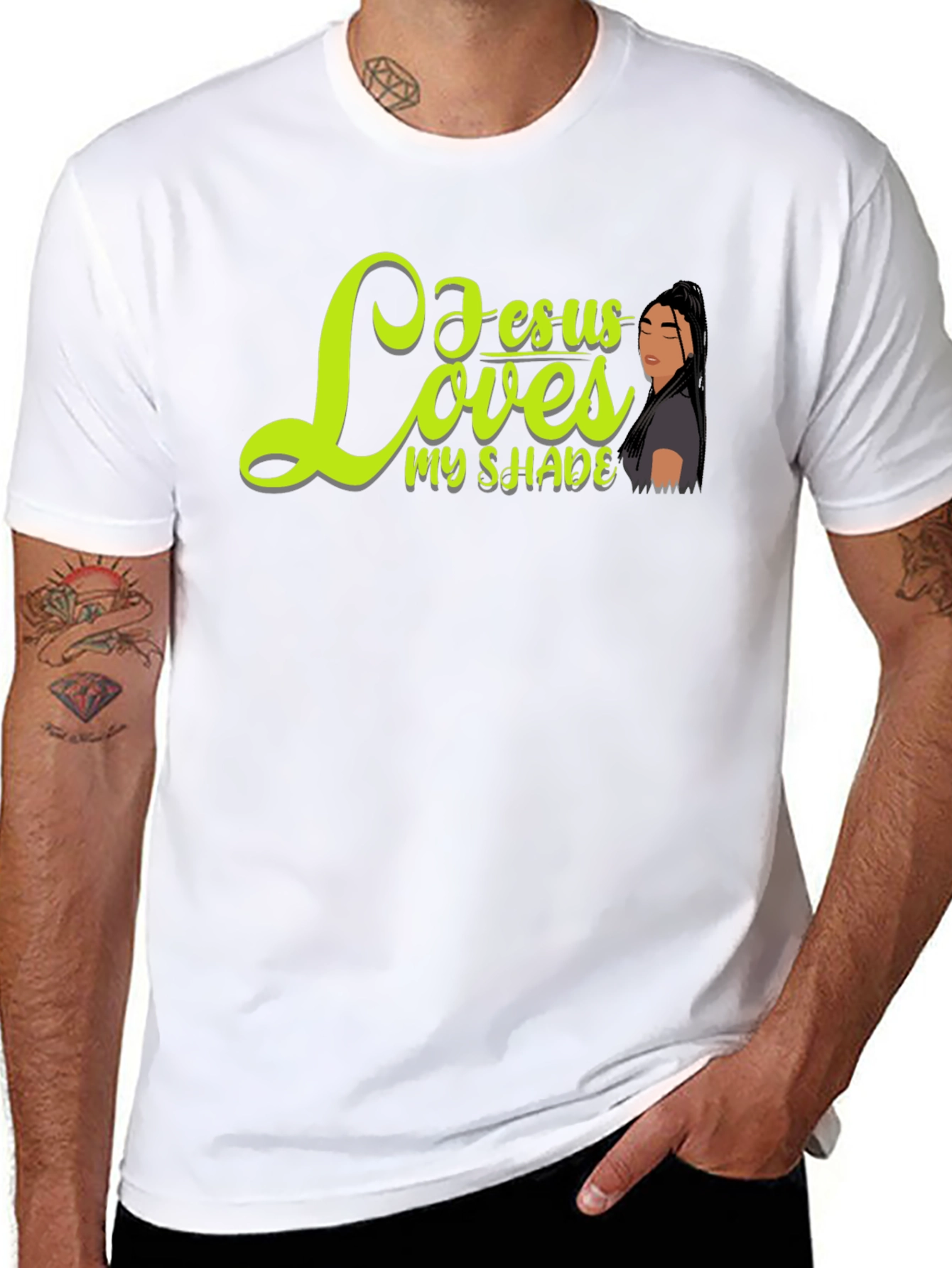Jesus Loves My Shade Black T-Shirt