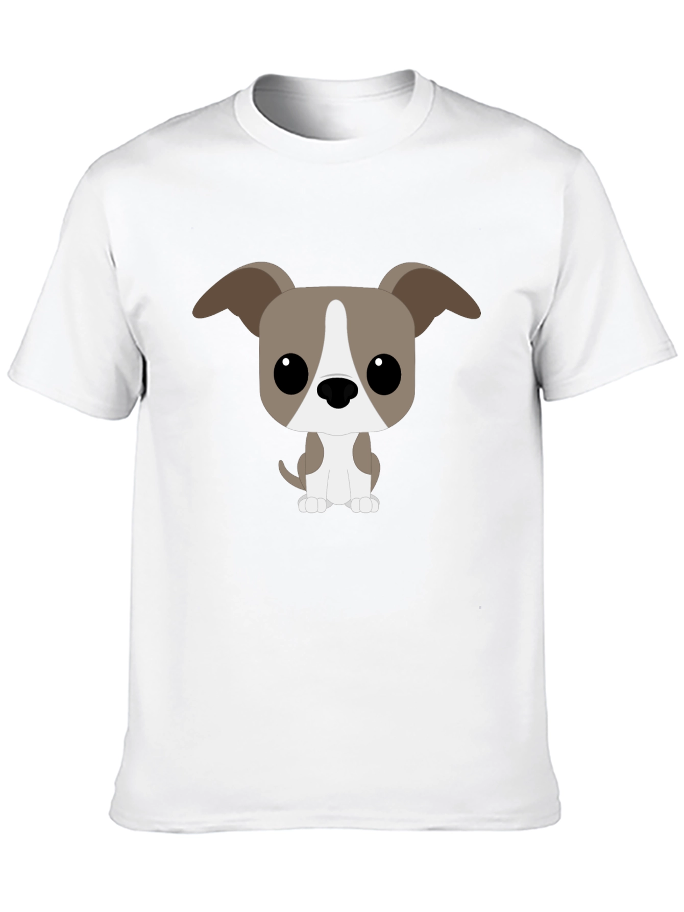 Cartoon Dog Graphic Tee - Black T-Shirt