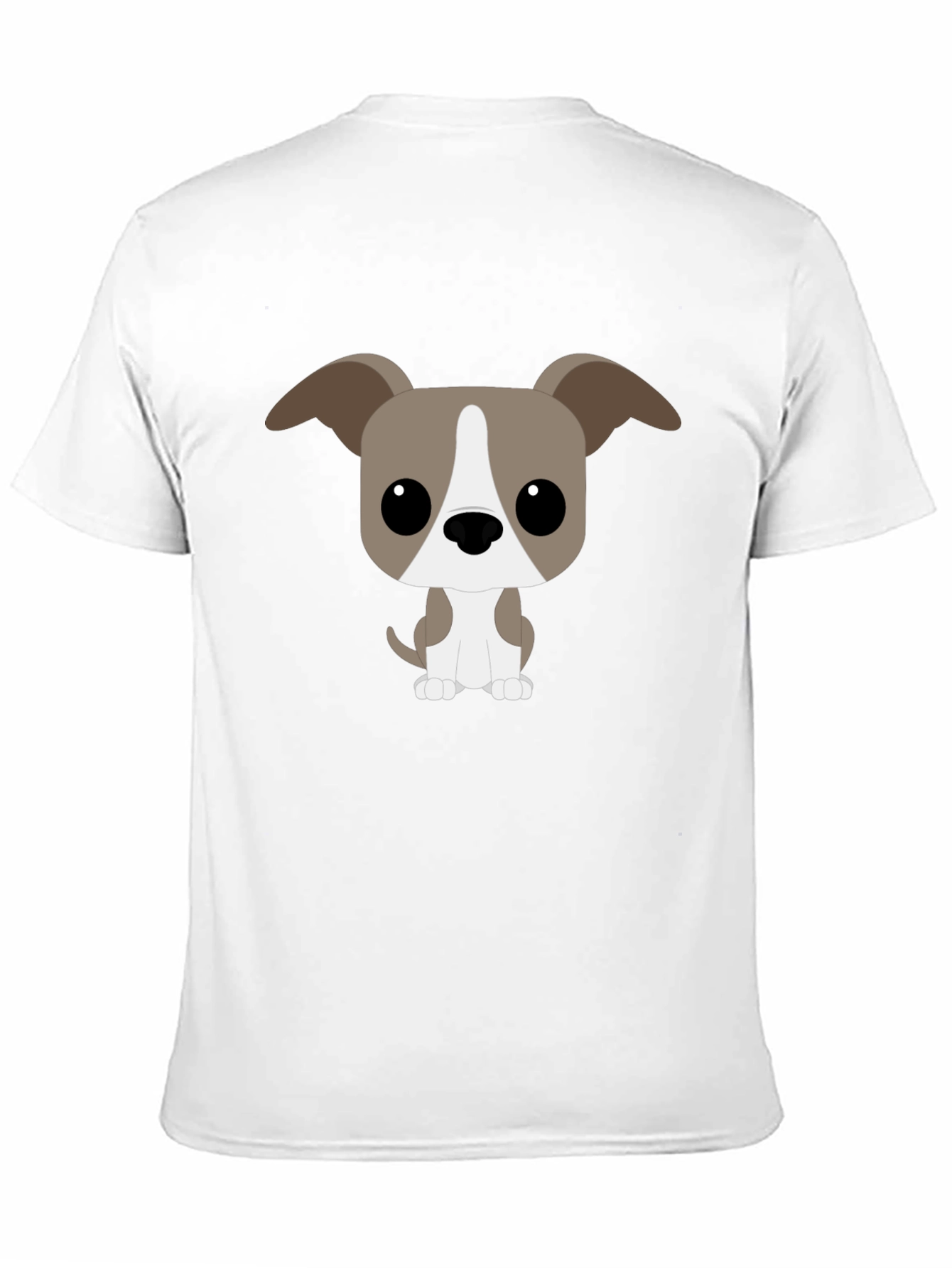 Cartoon Dog Graphic Tee - Black T-Shirt