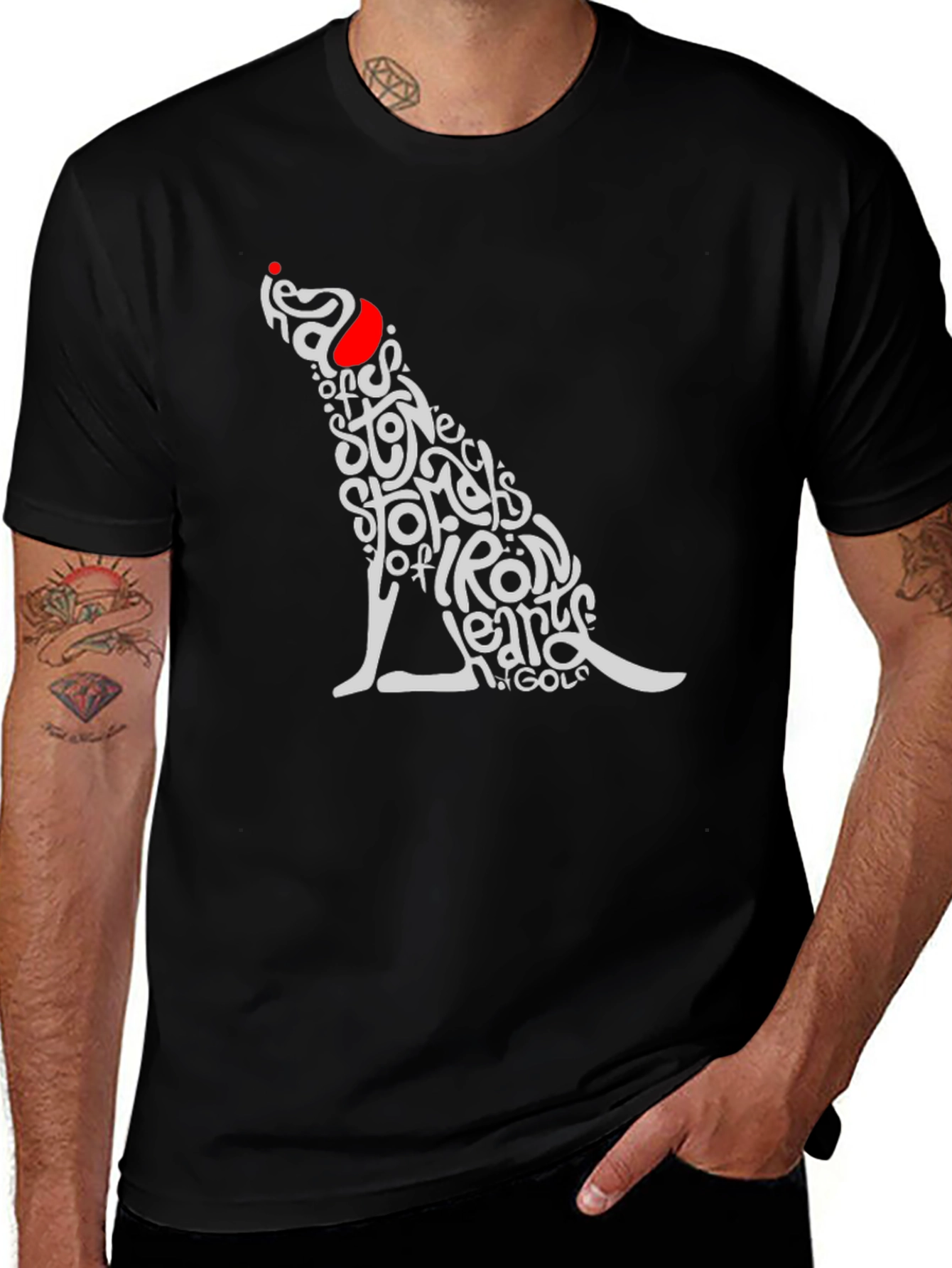 Dog Typography T-Shirt - Heads of Stone