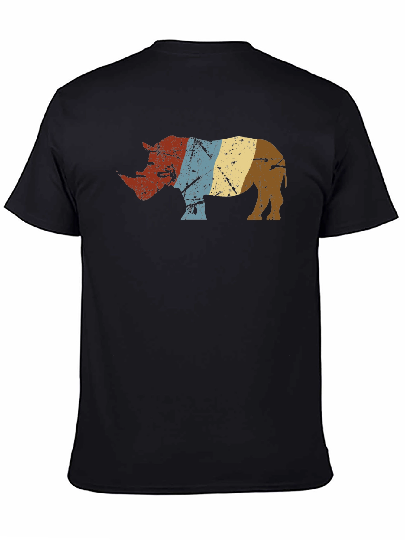 Retro Rhino Graphic Tee - Stylish Animal Lover Shirt