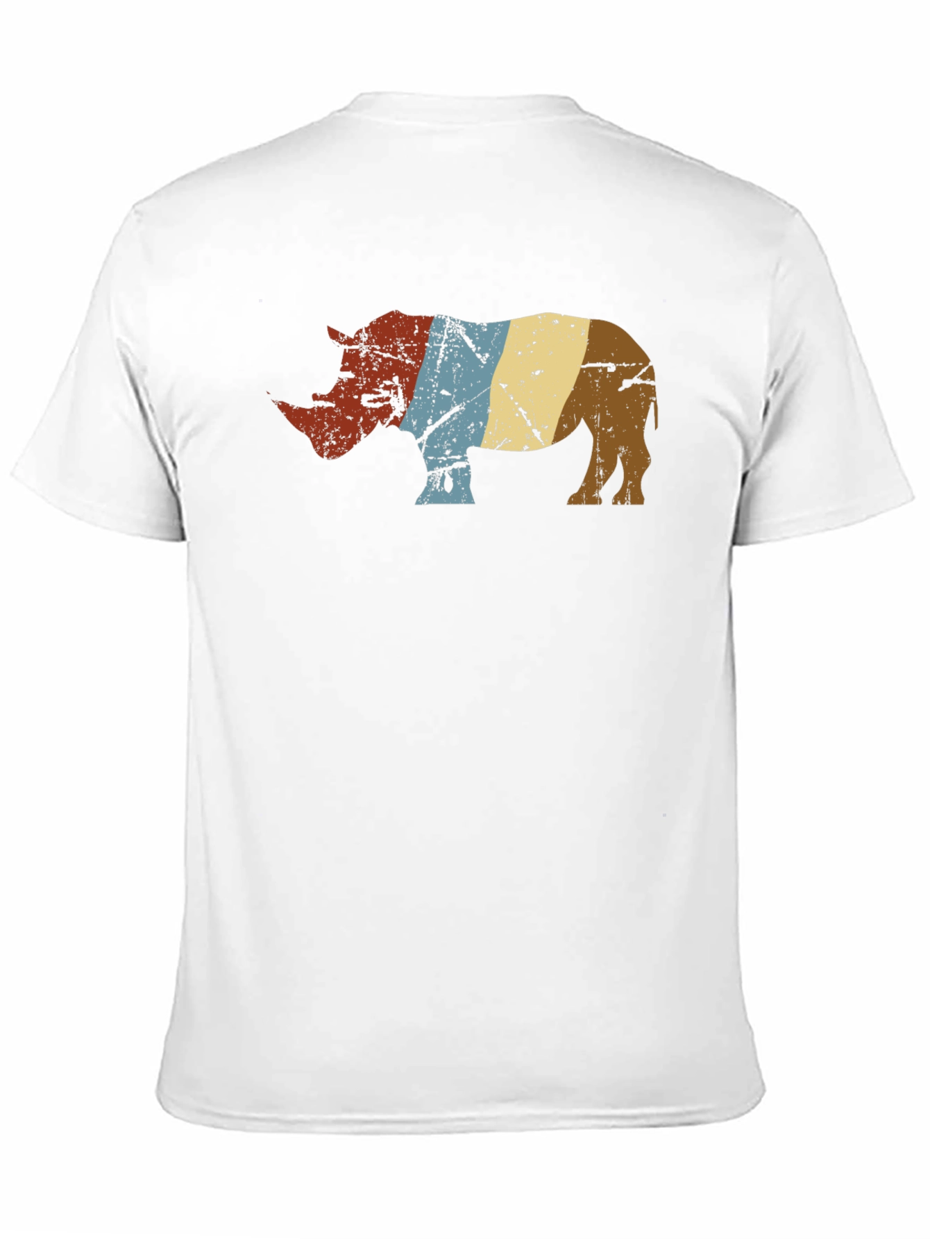 Retro Rhino Graphic Tee - Stylish Animal Lover Shirt