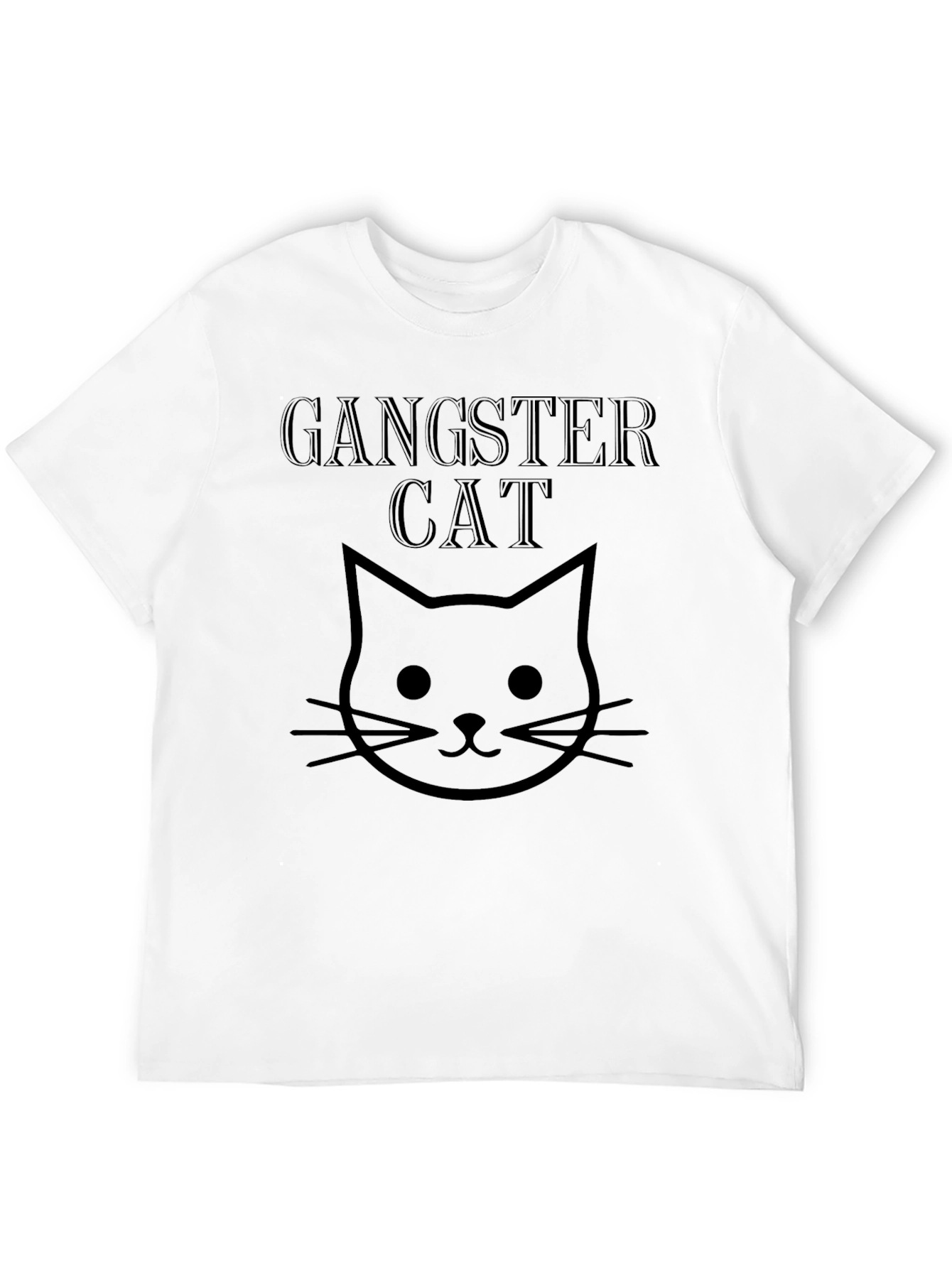 Gangster Cat Graphic T-Shirt