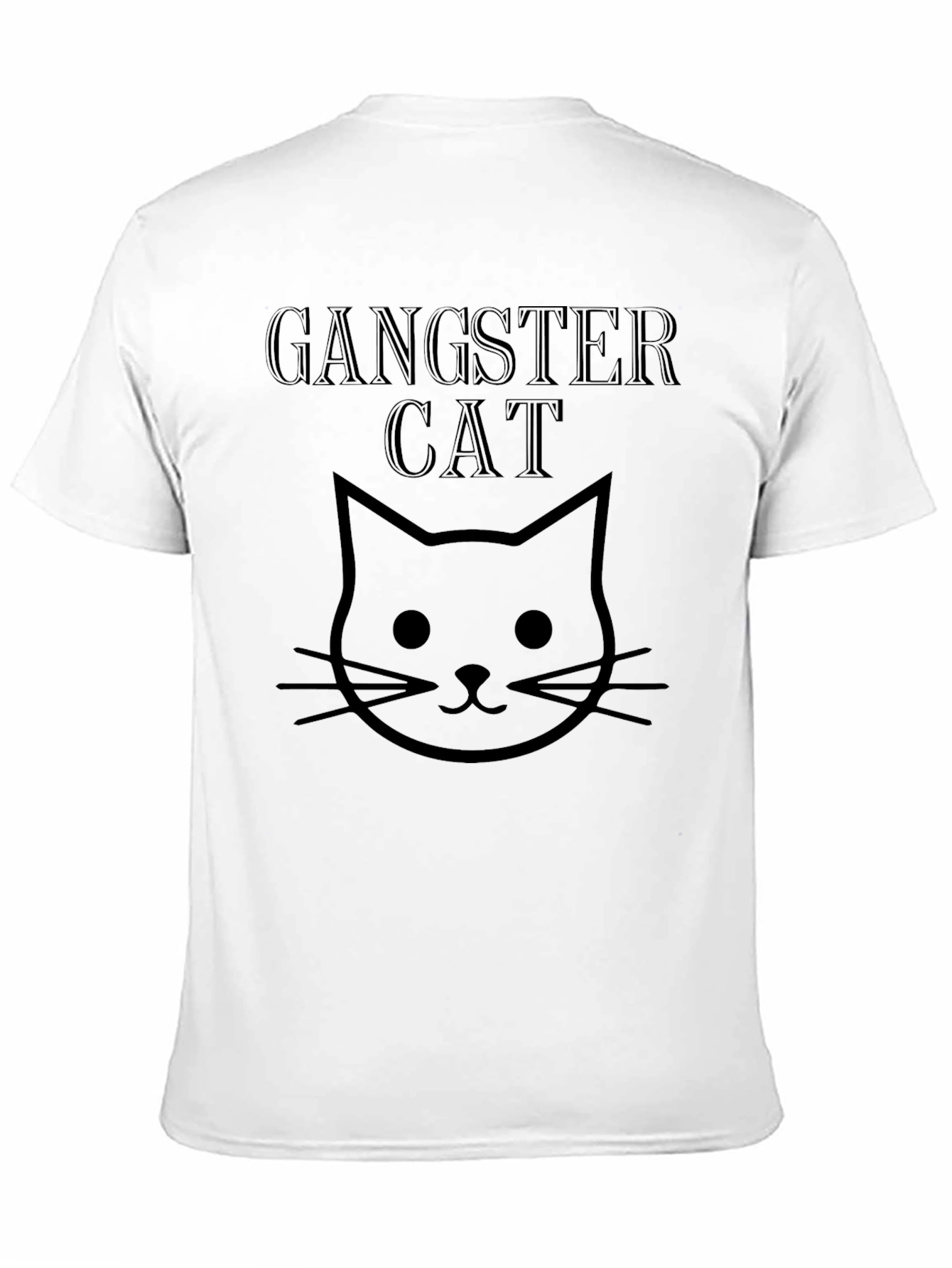 Gangster Cat Graphic T-Shirt