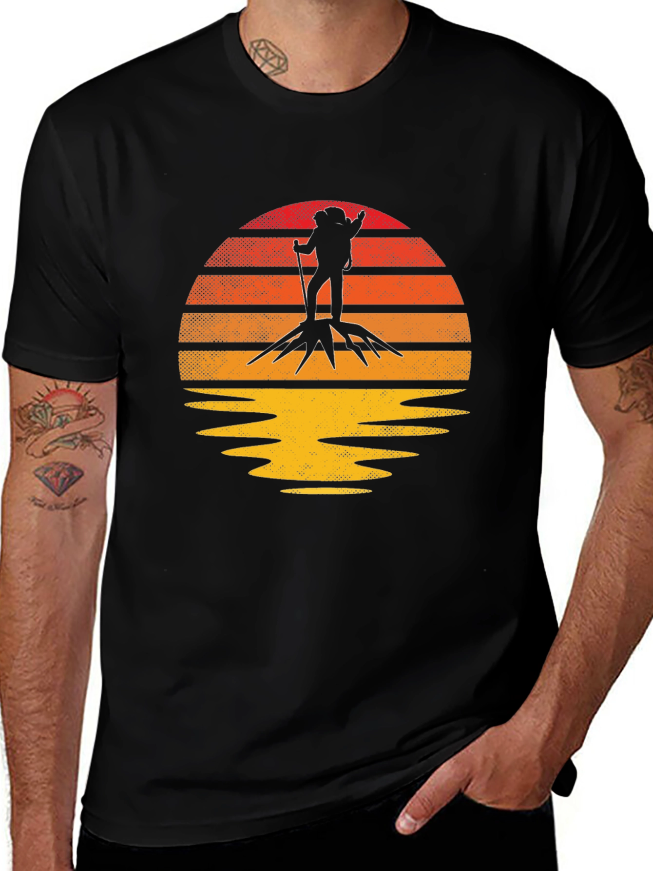 Retro Hiker Graphic Tee - Adventure Shirt