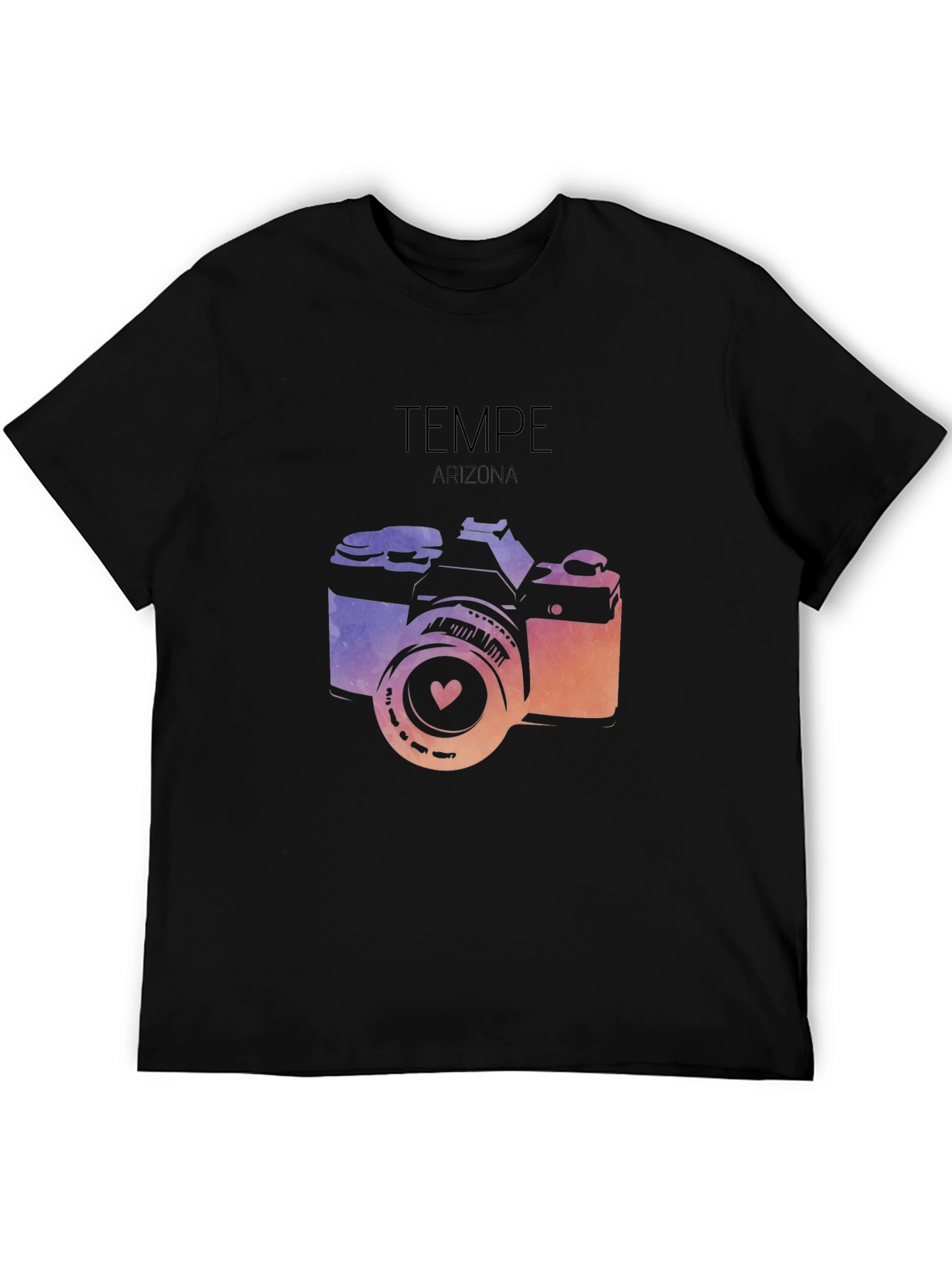 Tempe Arizona Camera Graphic Tee - Black